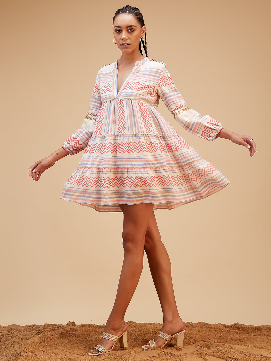 The Boho Vibe Dress by Bohobi with Large, Medium, Small, X-Large, X-Small at Kamakhyaa for sustainable fashion