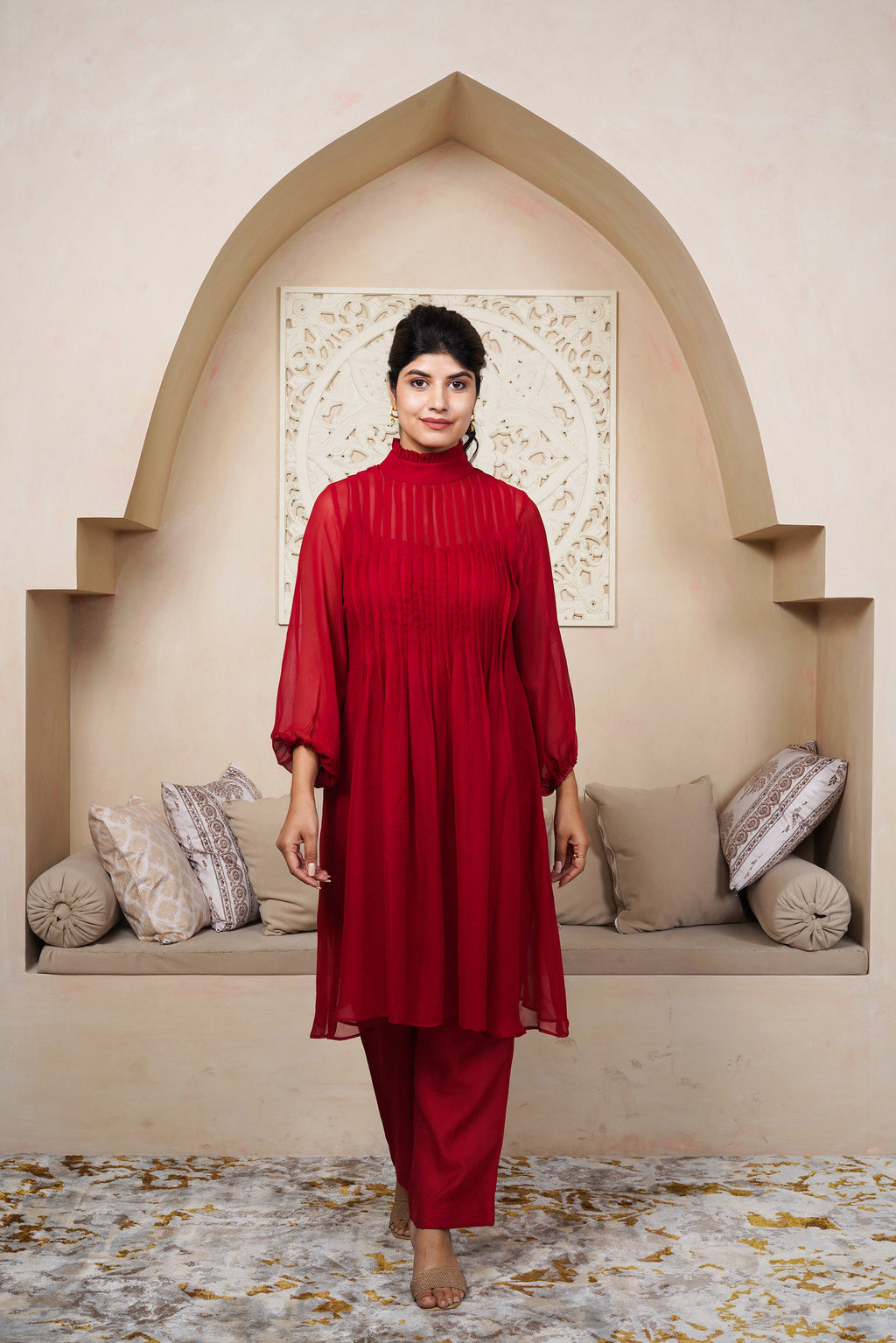 Crimson Red by Taro India with Imrie at Kamakhyaa for sustainable fashion