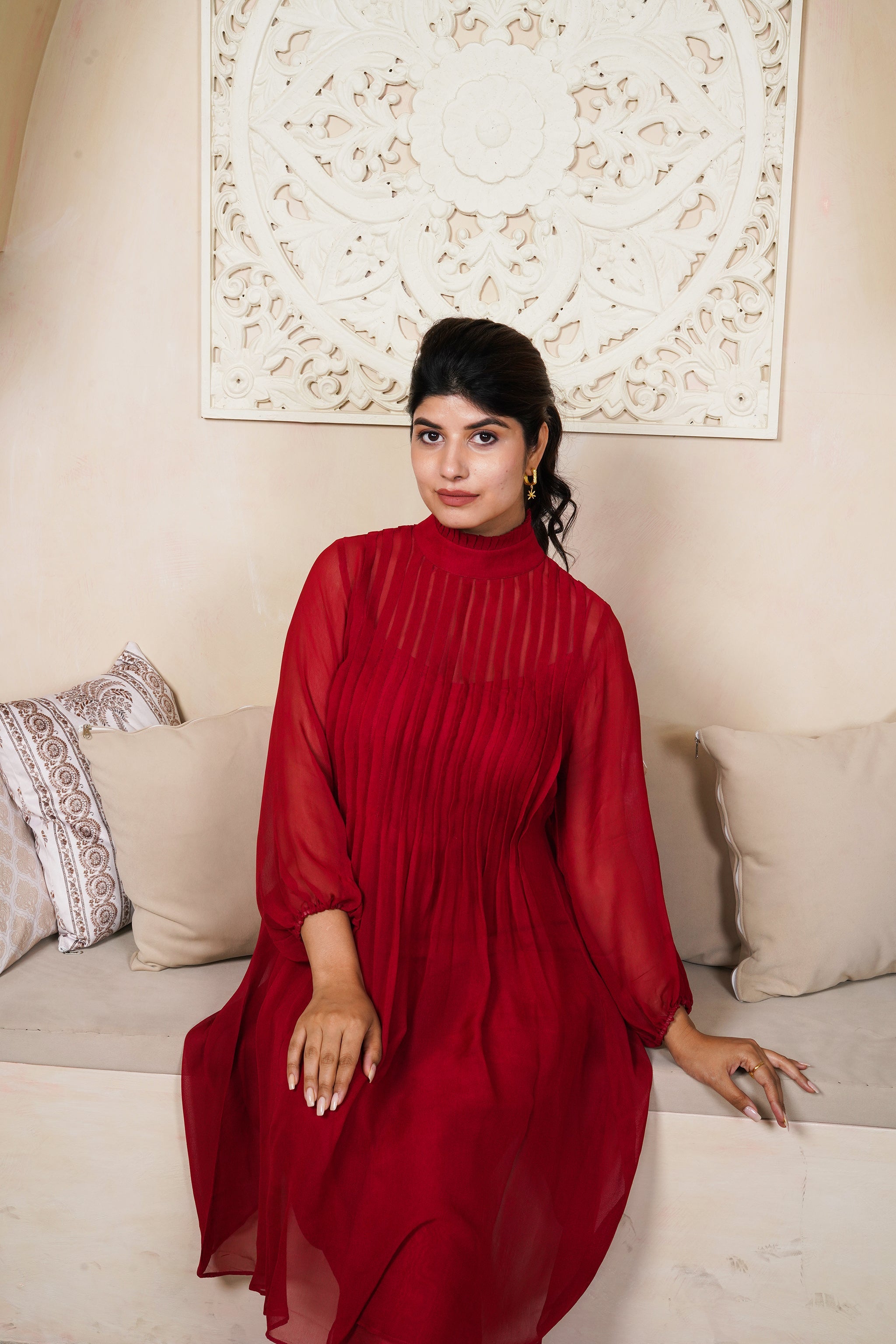 Crimson Red by Taro India with Imrie at Kamakhyaa for sustainable fashion