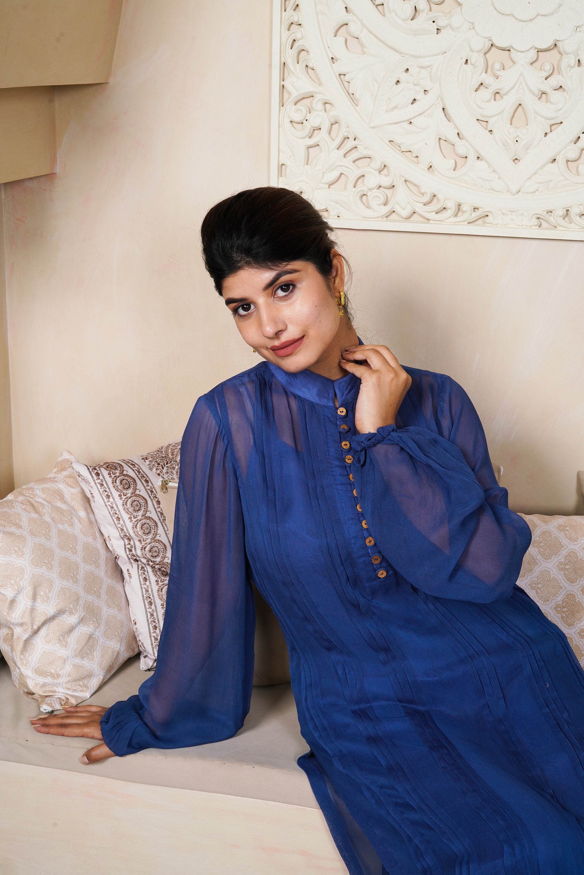 Midnight Blue Co-ord by Taro India with Imrie at Kamakhyaa for sustainable fashion