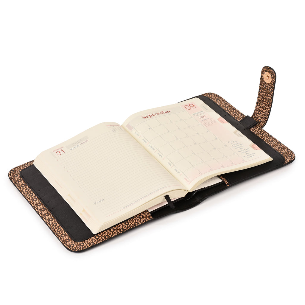 Vegan Leather Diary & Pen Set - Black by Green Hermitage with Accents & Accessories, Corporate Products & Travel Accessories by Green Hermitage at Kamakhyaa for sustainable fashion