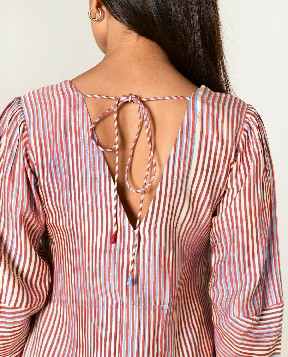 Plosky Cloud Shirt Dress by Rias Jaipur with Bhram, Casual Wear, Cotton Bemberg Regular Fit Casual Wear Multicolor Shirt Dresses Bhram at Kamakhyaa for sustainable fashion