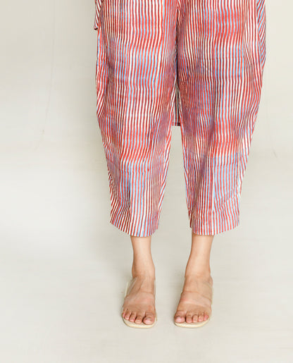 Plosky Cloud Culottes Pant by Rias Jaipur with Bhram, Casual Wear, Cotton Bemberg Regular Fit Casual Wear Multicolor Pants Bhram at Kamakhyaa for sustainable fashion