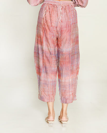 Plosky Cloud Culottes Pant by Rias Jaipur with Bhram, Casual Wear, Cotton Bemberg Regular Fit Casual Wear Multicolor Pants Bhram at Kamakhyaa for sustainable fashion