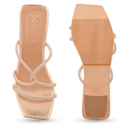 Crystal Pink Heels by Ek Agga with at Kamakhyaa for sustainable fashion