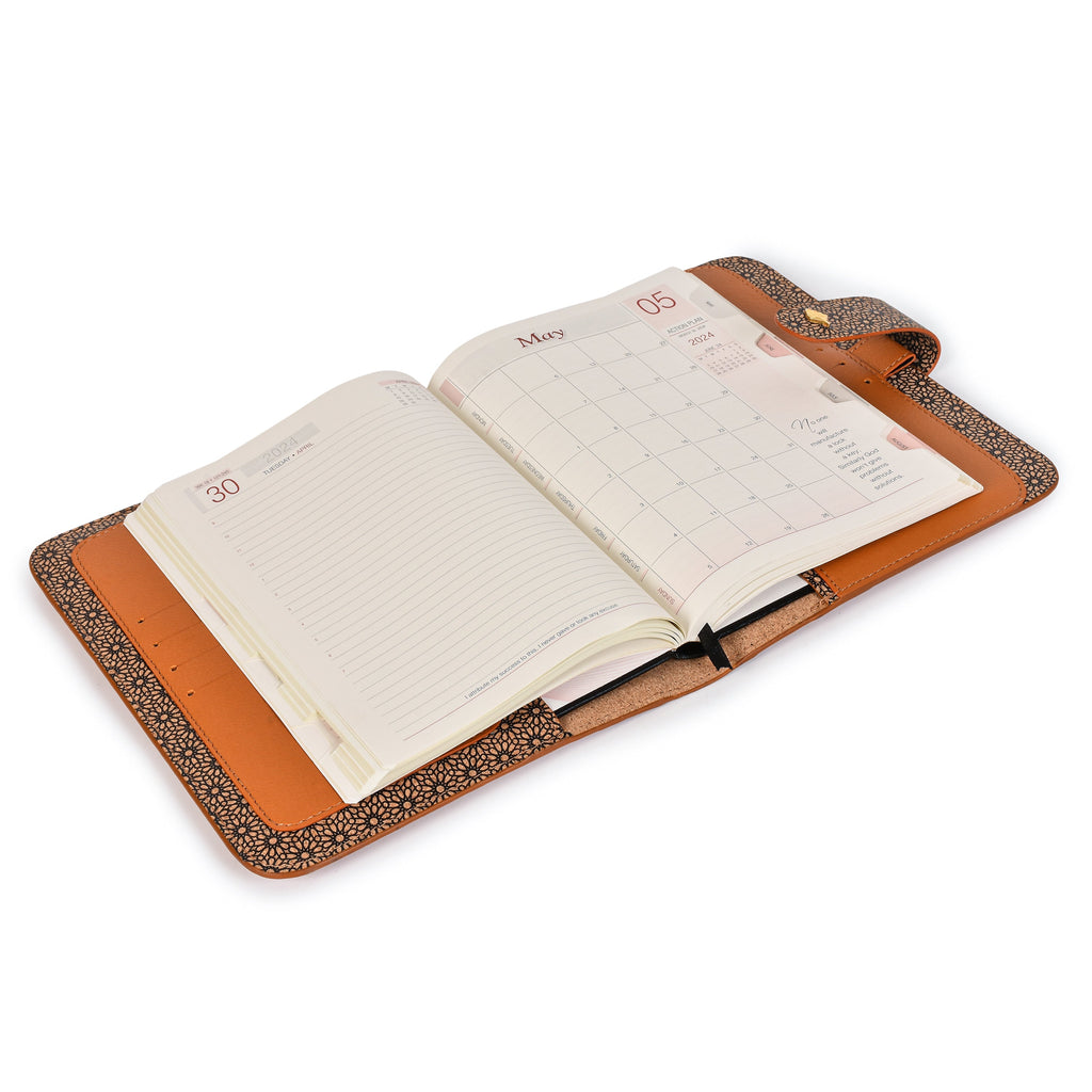 Vegan Leather Diary & Pen Set - Tan by Green Hermitage with Accents & Accessories, Corporate Products & Travel Accessories by Green Hermitage at Kamakhyaa for sustainable fashion