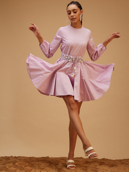 Fragrant Lilac Dress by Bohobi with Large, Medium, no lining, Small, X-Large, X-Small at Kamakhyaa for sustainable fashion