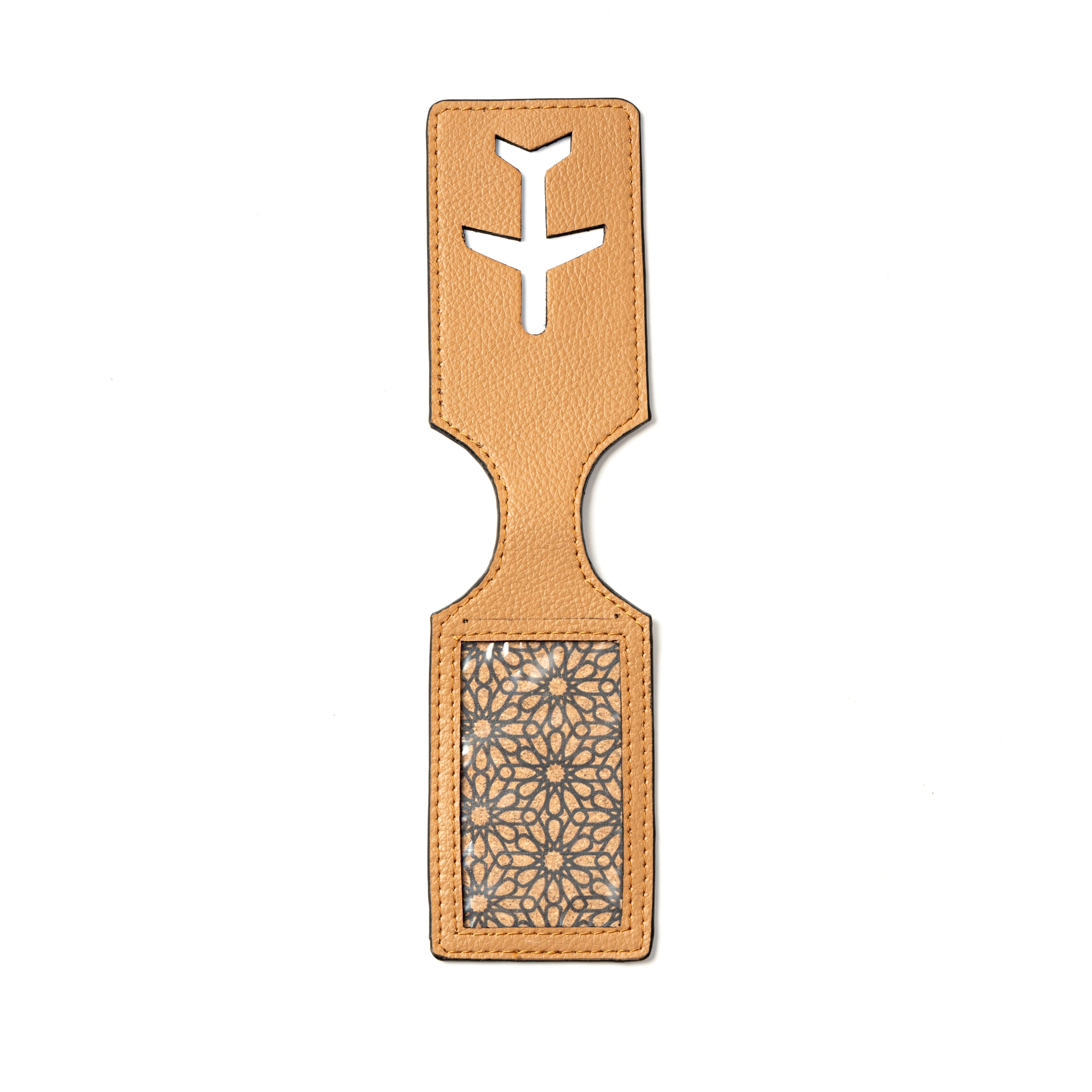 Airplane Vegan Leather Travel Tag - Caramel by Green Hermitage with Accents & Accessories, Corporate Products & Travel Accessories by Green Hermitage at Kamakhyaa for sustainable fashion