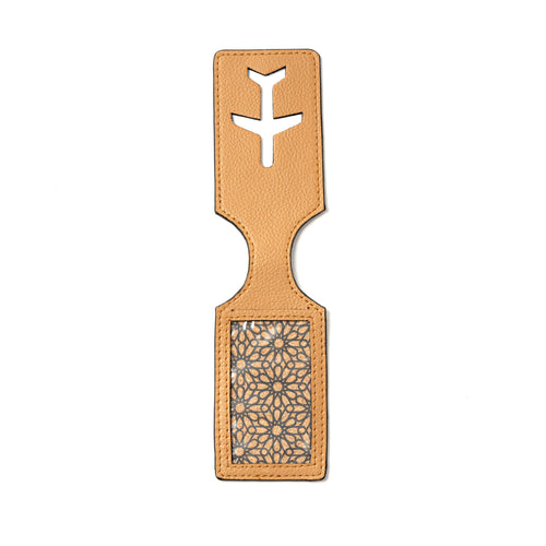 Airplane Vegan Leather Travel Tag - Caramel by Green Hermitage with Accents & Accessories, Corporate Products & Travel Accessories by Green Hermitage at Kamakhyaa for sustainable fashion