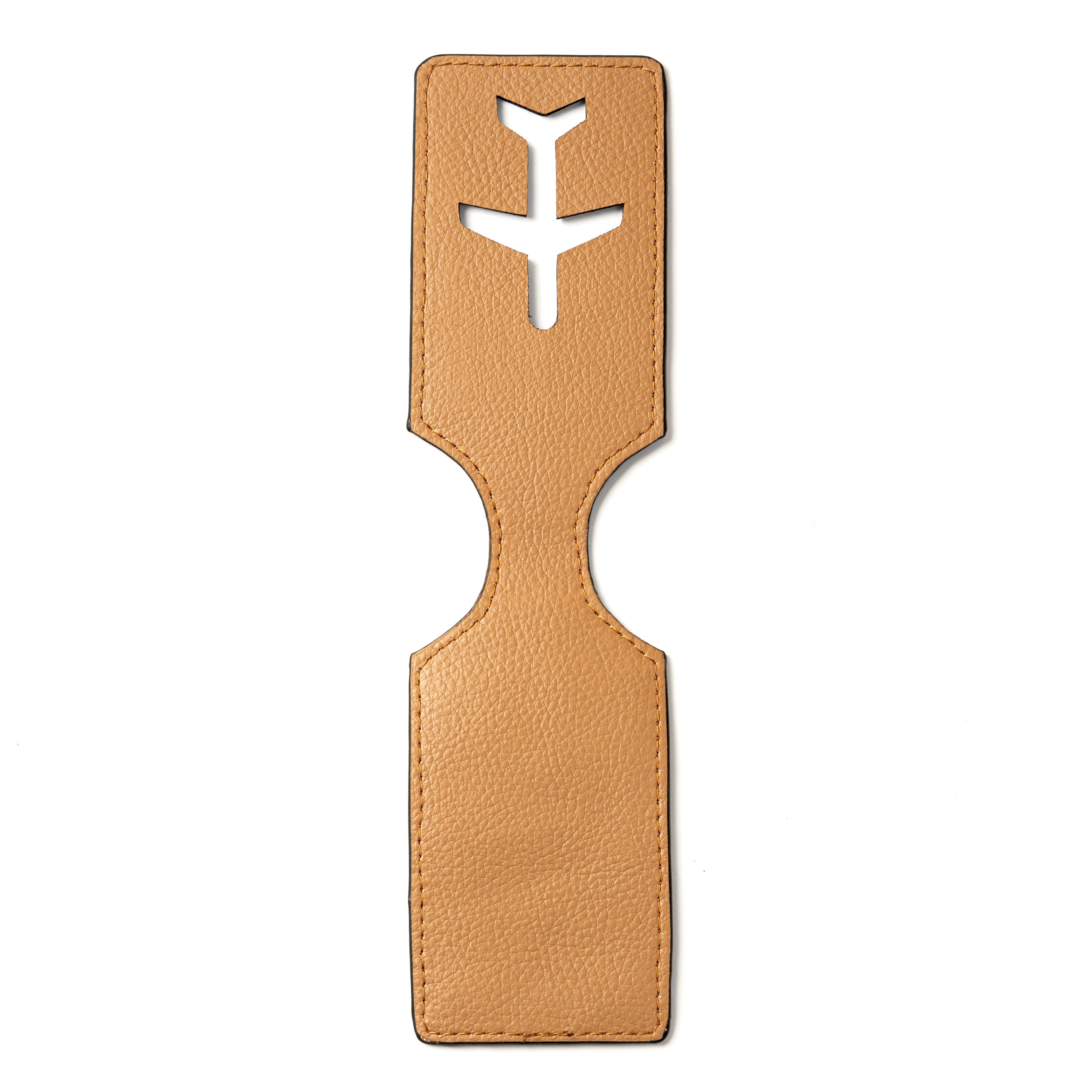 Airplane Vegan Leather Travel Tag - Caramel by Green Hermitage with Accents & Accessories, Corporate Products & Travel Accessories by Green Hermitage at Kamakhyaa for sustainable fashion