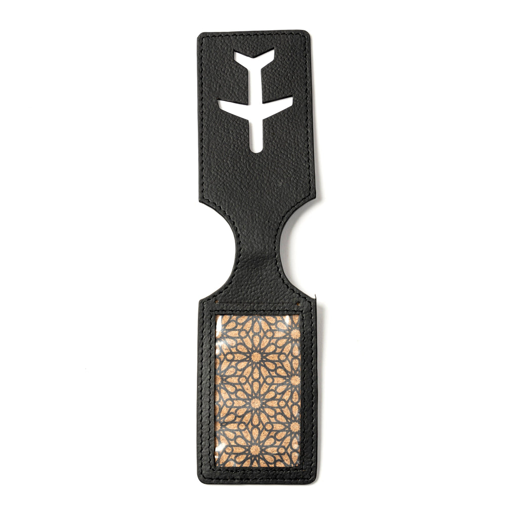 Airplane Vegan Leather Travel Tag - Kohl by Green Hermitage with Accents & Accessories, Corporate Products & Travel Accessories by Green Hermitage at Kamakhyaa for sustainable fashion