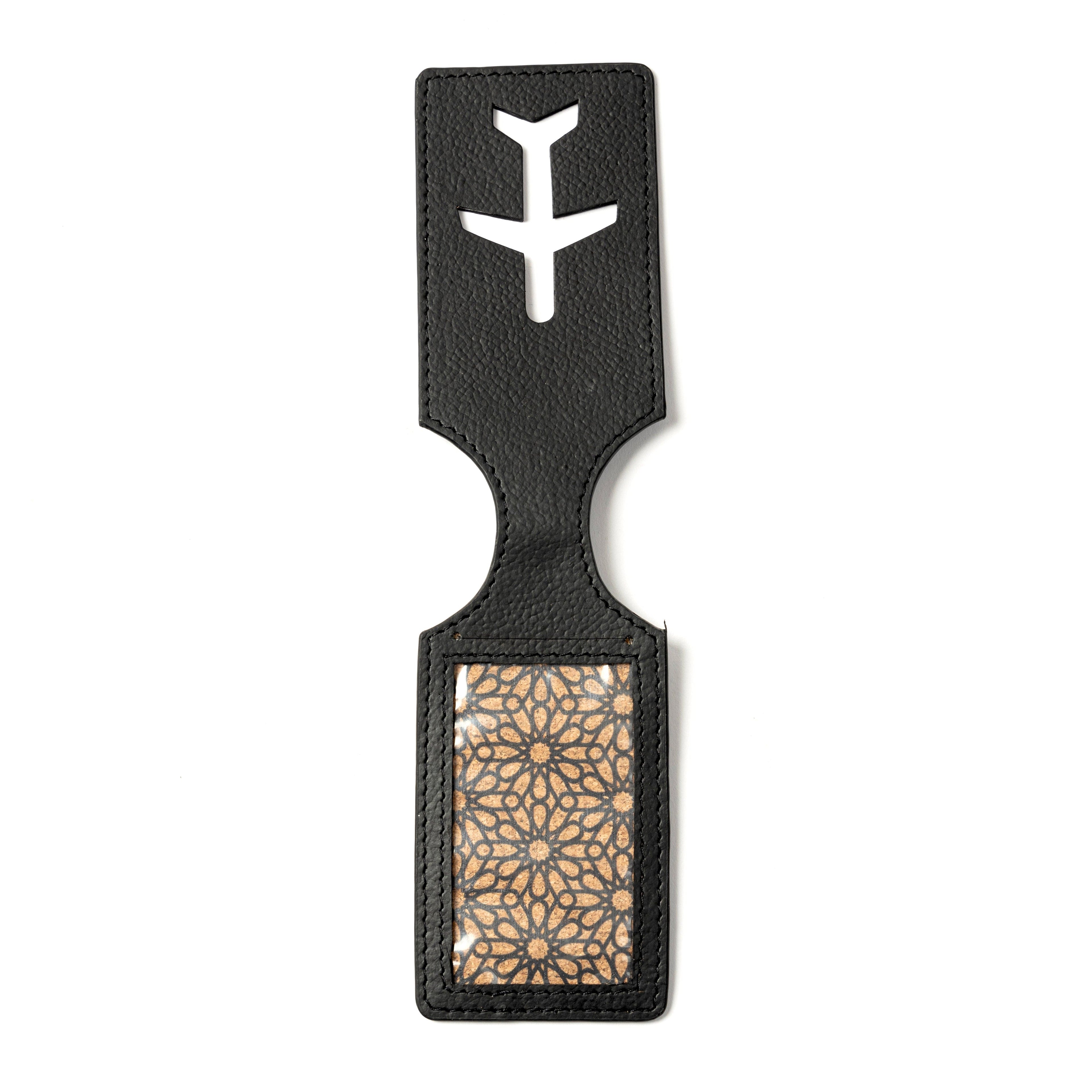 Airplane Vegan Leather Travel Tag - Kohl by Green Hermitage with Accents & Accessories, Corporate Products & Travel Accessories by Green Hermitage at Kamakhyaa for sustainable fashion