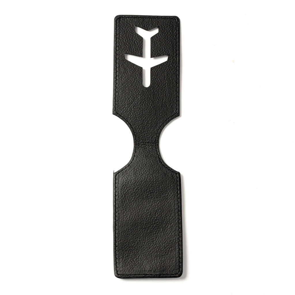 Airplane Vegan Leather Travel Tag - Kohl by Green Hermitage with Accents & Accessories, Corporate Products & Travel Accessories by Green Hermitage at Kamakhyaa for sustainable fashion
