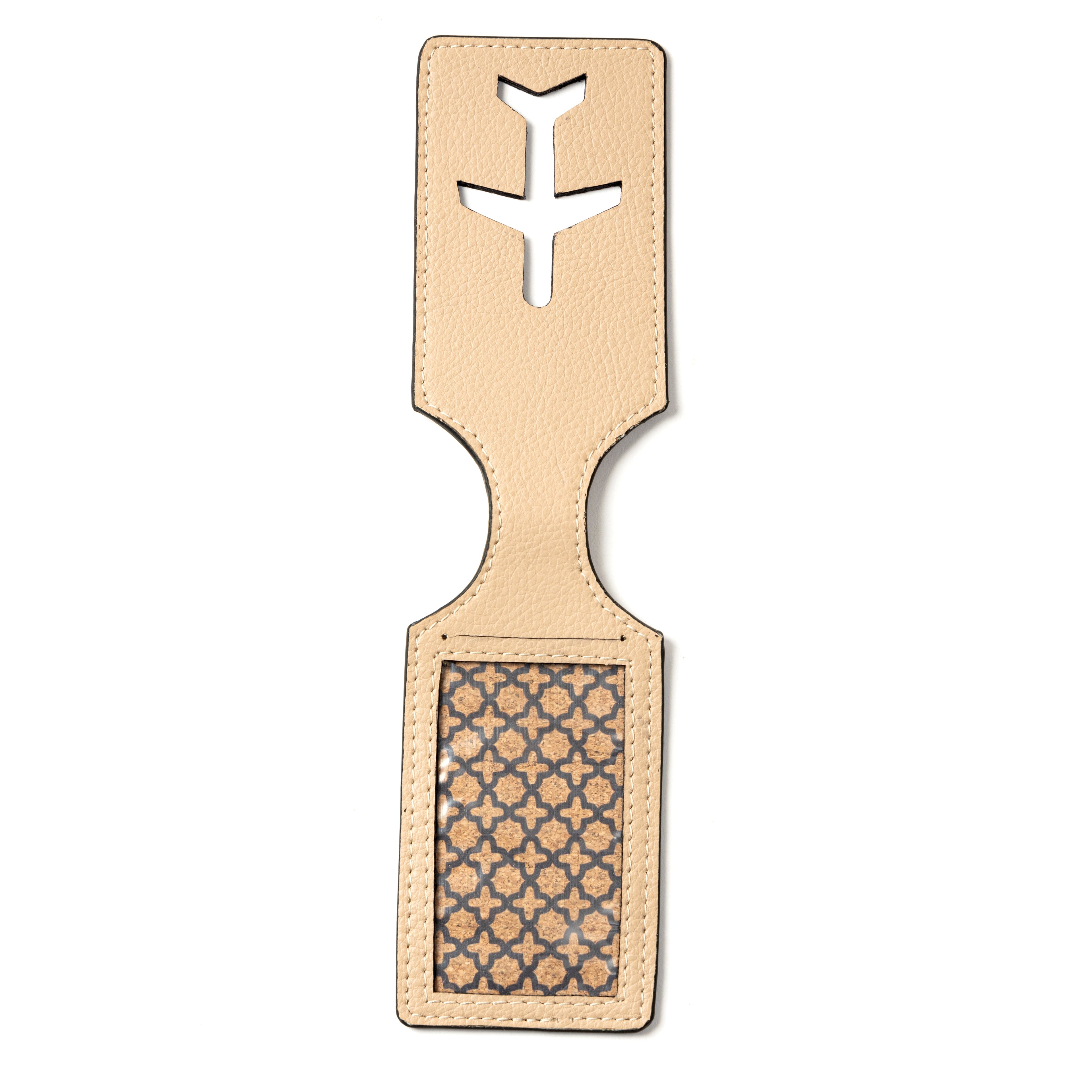 Airplane Vegan Leather Travel Tag - Almond by Green Hermitage with Accents & Accessories, Corporate Products & Travel Accessories by Green Hermitage, sale at Kamakhyaa for sustainable fashion