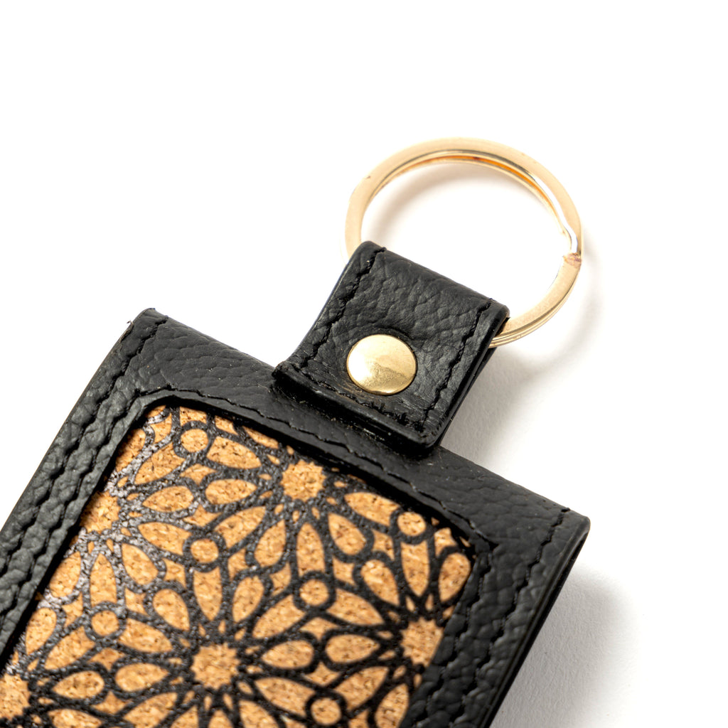Handcrafted Vegan Leather Keychain - Black by Green Hermitage with Accents & Accessories, Corporate Products & Travel Accessories by Green Hermitage at Kamakhyaa for sustainable fashion