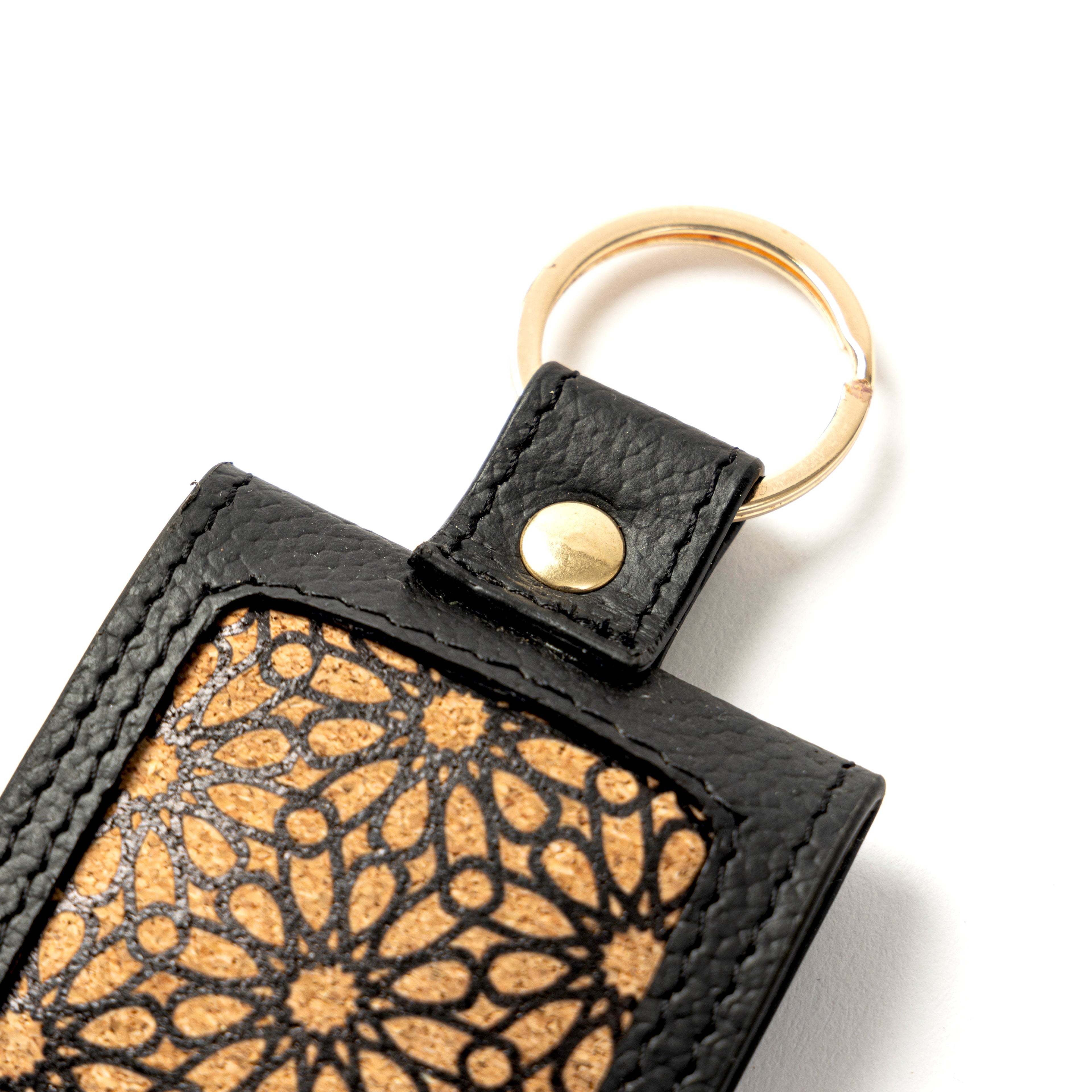 Handcrafted Vegan Leather Keychain - Black by Green Hermitage with Accents & Accessories, Corporate Products & Travel Accessories by Green Hermitage at Kamakhyaa for sustainable fashion