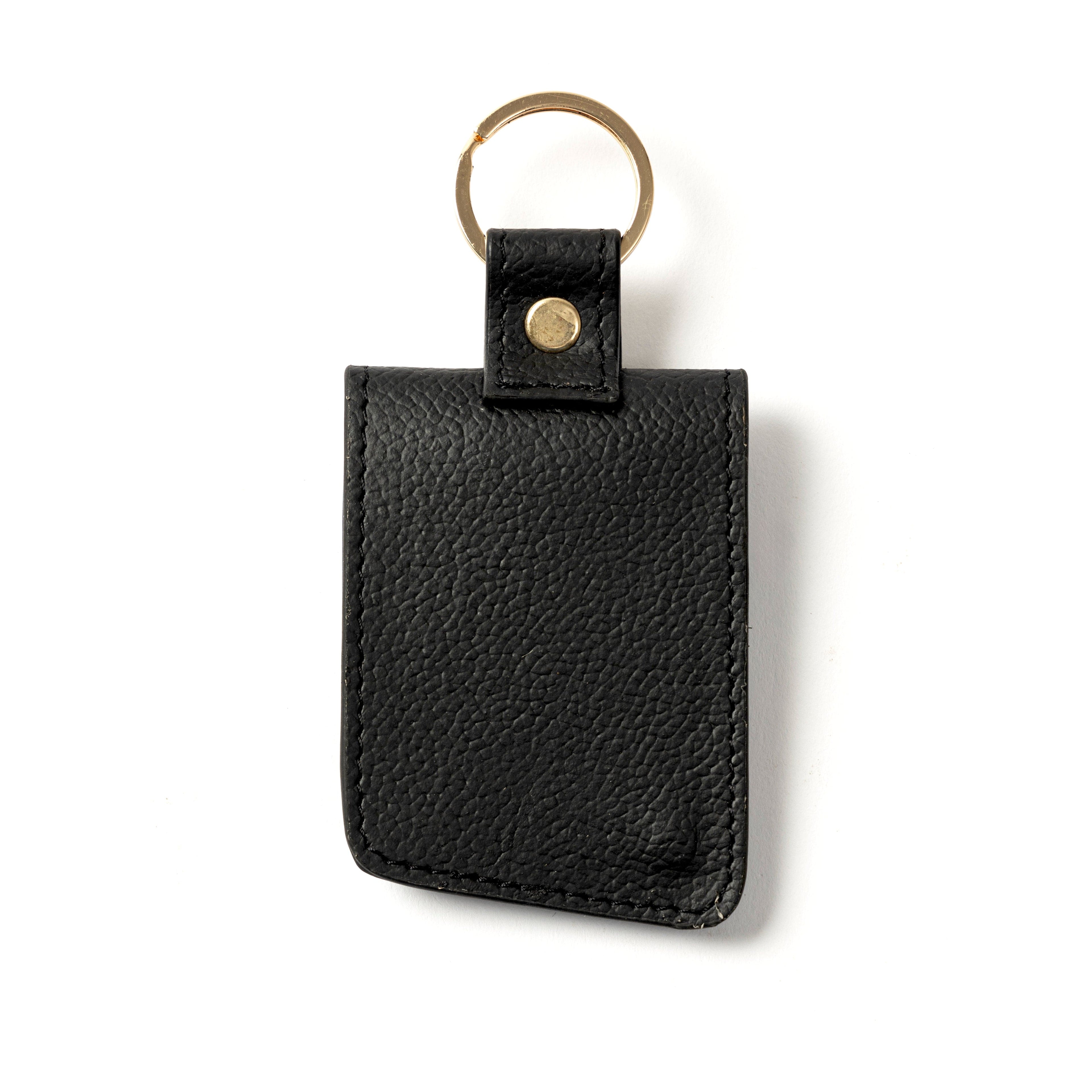 Handcrafted Vegan Leather Keychain - Black by Green Hermitage with Accents & Accessories, Corporate Products & Travel Accessories by Green Hermitage at Kamakhyaa for sustainable fashion