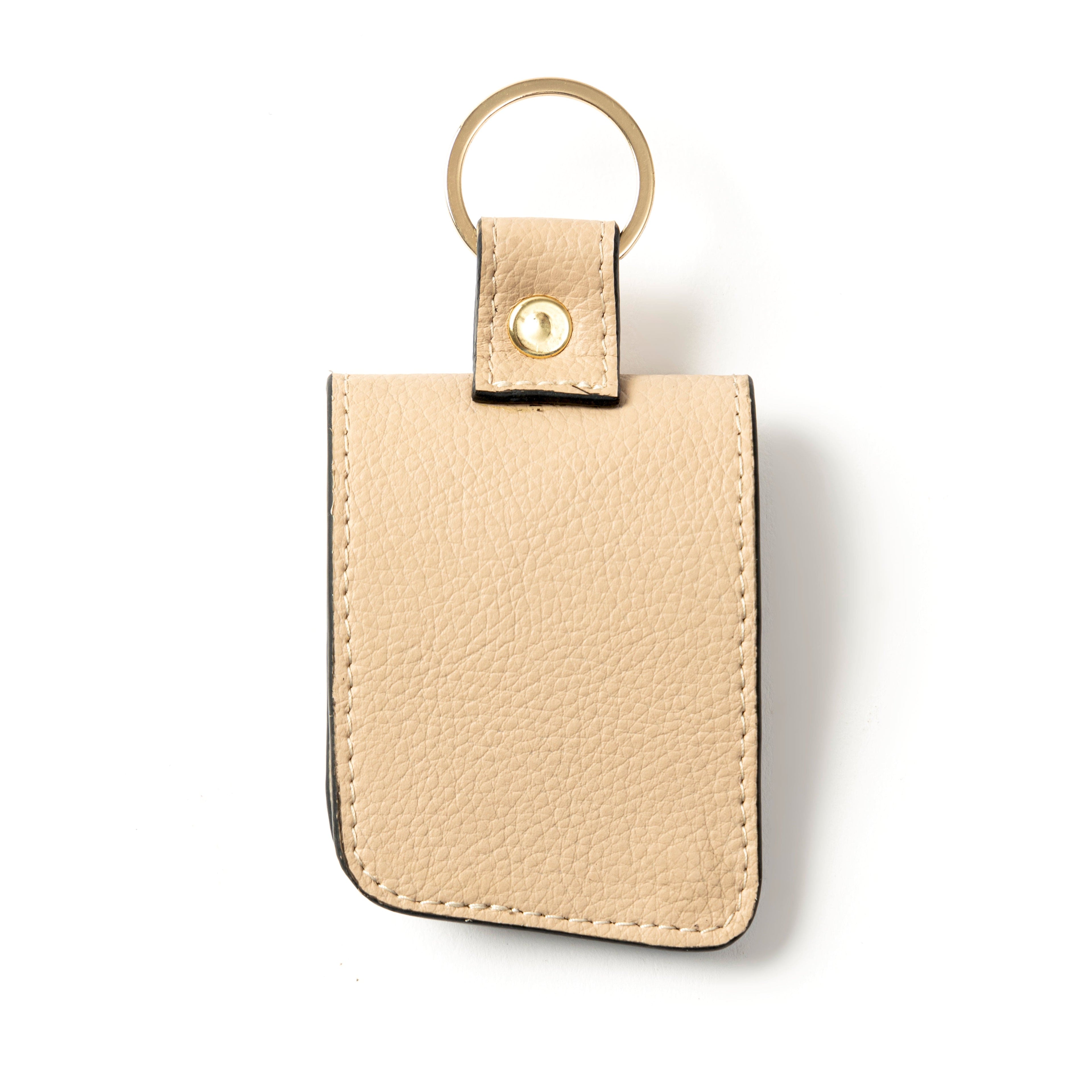 Handcrafted Vegan Leather Key Chain - Almond by Green Hermitage with Accents & Accessories, Corporate Products & Travel Accessories by Green Hermitage, sale at Kamakhyaa for sustainable fashion