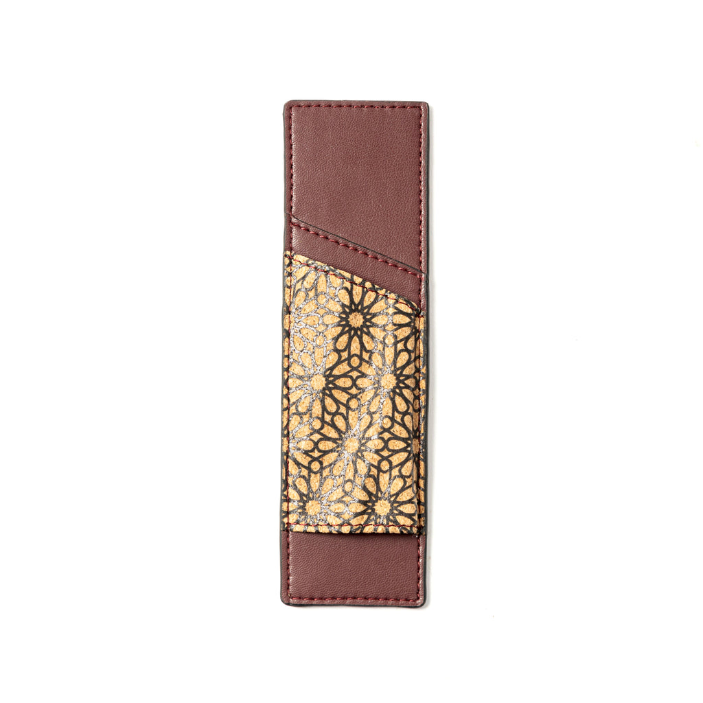 Handcrafted, Vegan Leather Pen Holder - Maroon by Green Hermitage with Accents & Accessories, Corporate Products & Travel Accessories by Green Hermitage at Kamakhyaa for sustainable fashion