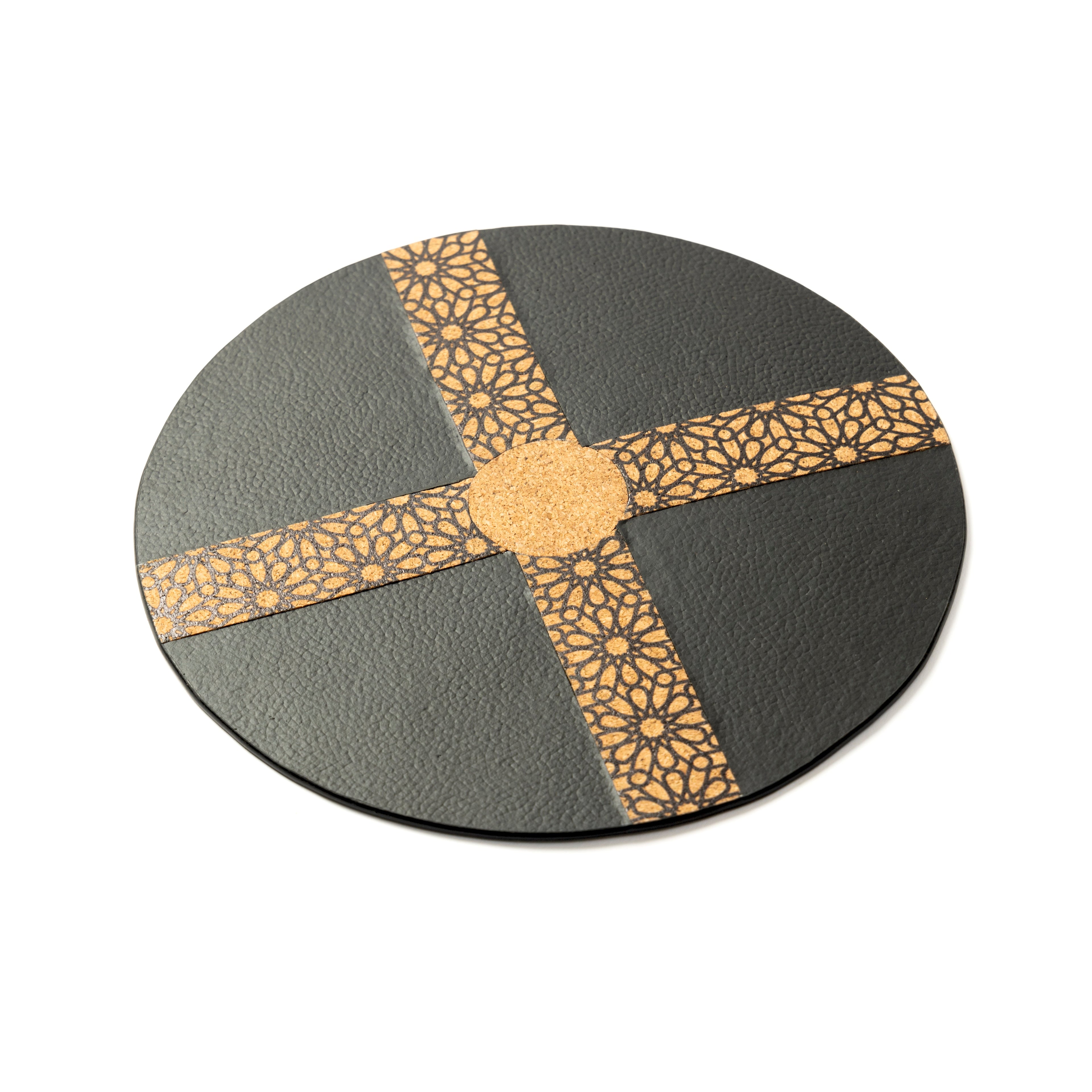 Versatile Mouse Pad - Black & Cork by Green Hermitage with Accents & Accessories, Corporate Products & Travel Accessories by Green Hermitage at Kamakhyaa for sustainable fashion