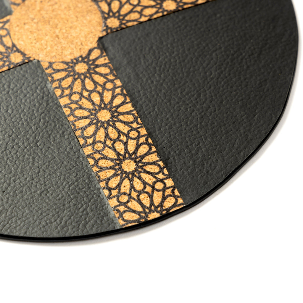 Versatile Mouse Pad - Black & Cork by Green Hermitage with Accents & Accessories, Corporate Products & Travel Accessories by Green Hermitage at Kamakhyaa for sustainable fashion