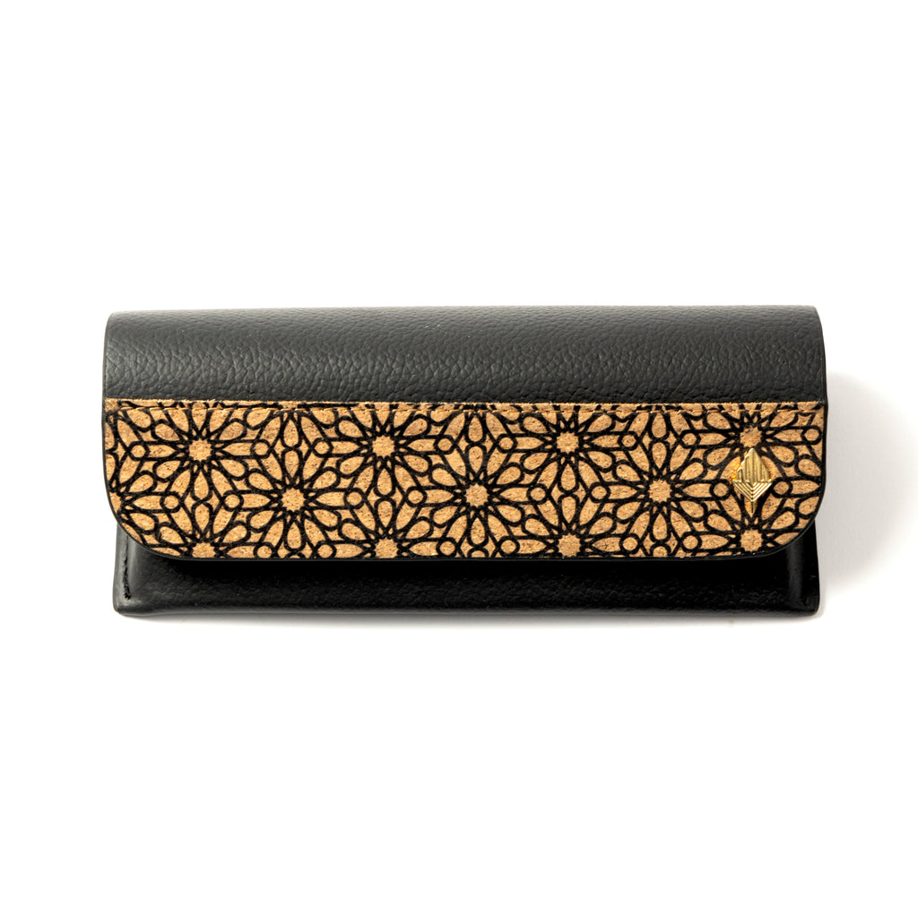 Handcrafted, Vegan Plant Leather Eyewear Case - Black by Green Hermitage with Accents & Accessories, Corporate Products & Travel Accessories by Green Hermitage at Kamakhyaa for sustainable fashion
