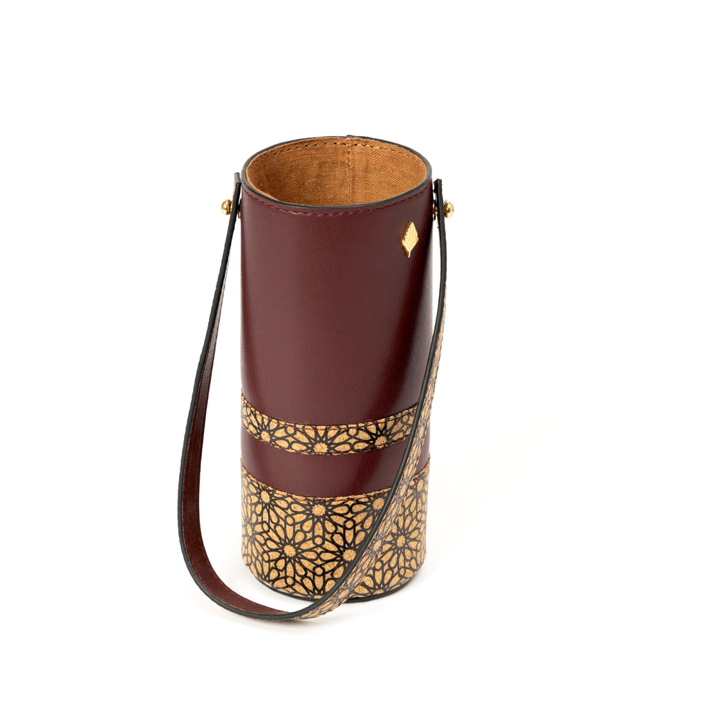 Rosa Wine Bottle Holder - Maroon by Green Hermitage with Accents & Accessories, Corporate Products & Travel Accessories by Green Hermitage, sale at Kamakhyaa for sustainable fashion
