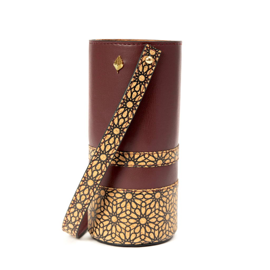 Rosa Wine Bottle Holder - Maroon by Green Hermitage with Accents & Accessories, Corporate Products & Travel Accessories by Green Hermitage, sale at Kamakhyaa for sustainable fashion