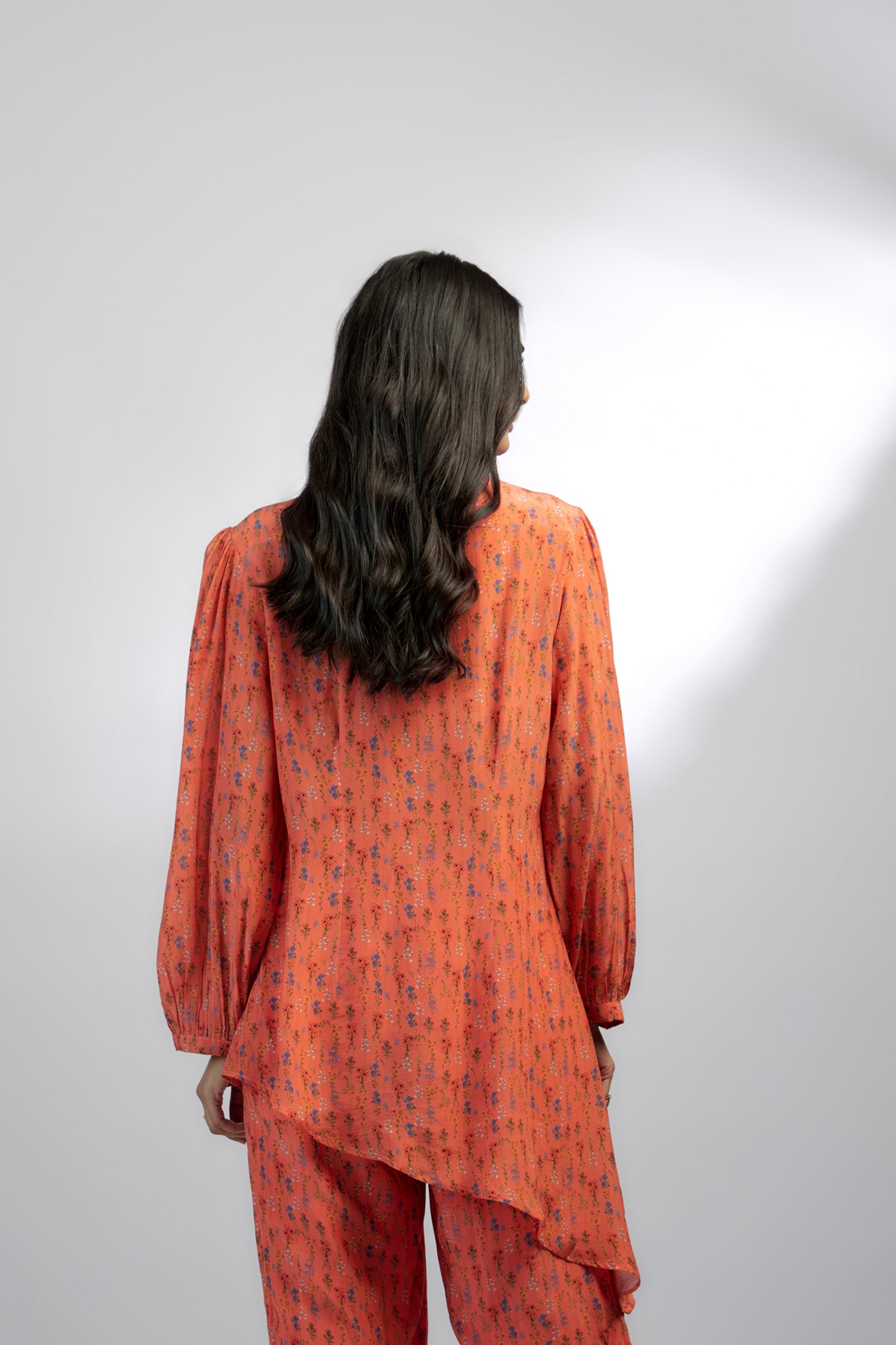 Crepe Aara Top by Ewoke with Crepe, Nostalgia's Thread by Ewoke, printed top, summer top, Top, Womens top, womenswear printed top, womenswear tops at Kamakhyaa for sustainable fashion