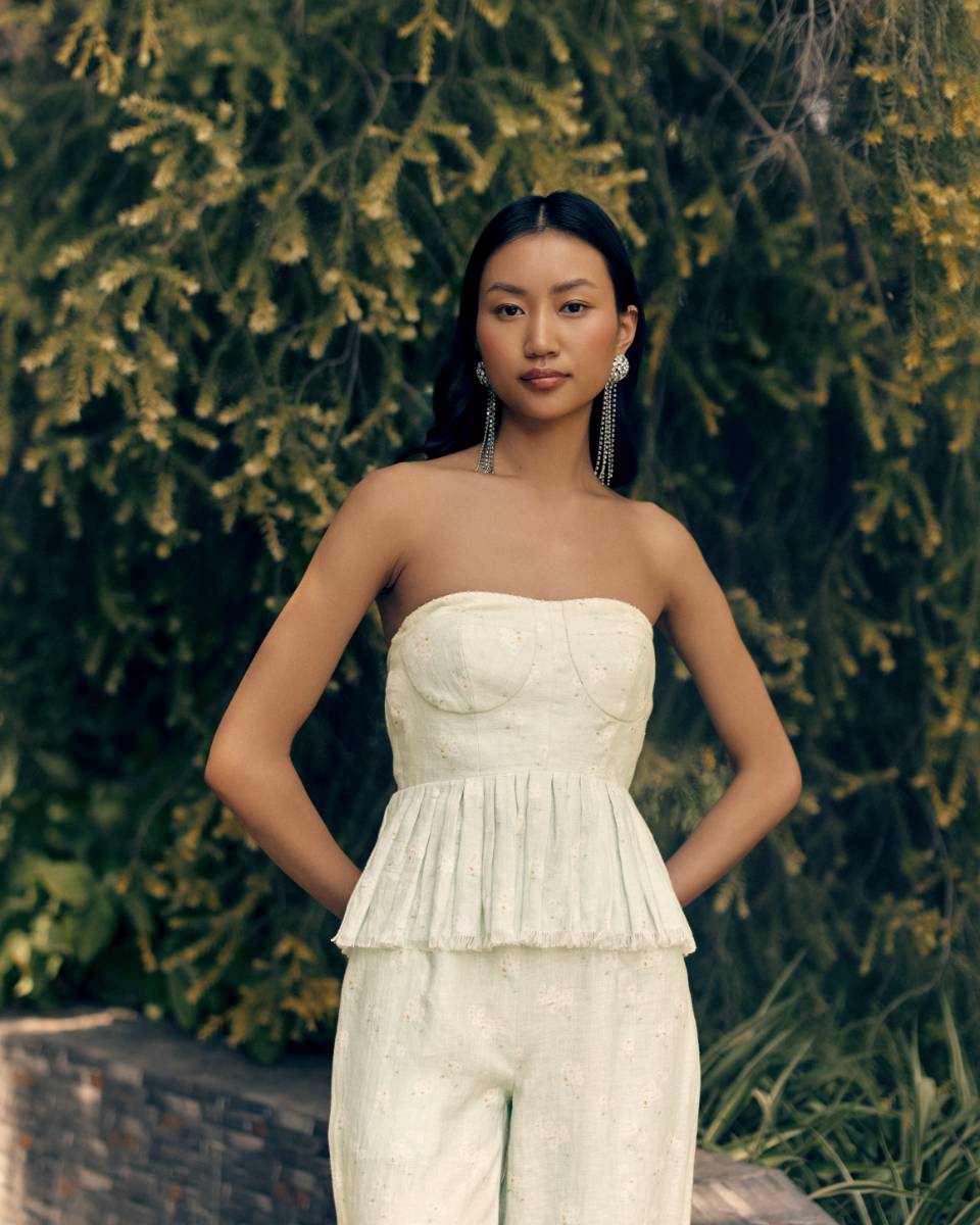 100% Hemp Sage Green Pastel Hemp Co-ord Set by Ewoke with 100% Hemp, hemp dress, Holiday wear, Nostalgia's Thread by Ewoke, Sage Green, sage green coord, sustainable fashion at Kamakhyaa for sustainable fashion