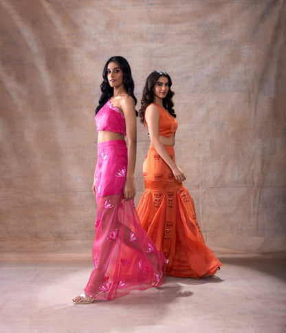 Godet lehenga set by Akashi Clothing with Festive Collection at Kamakhyaa for sustainable fashion