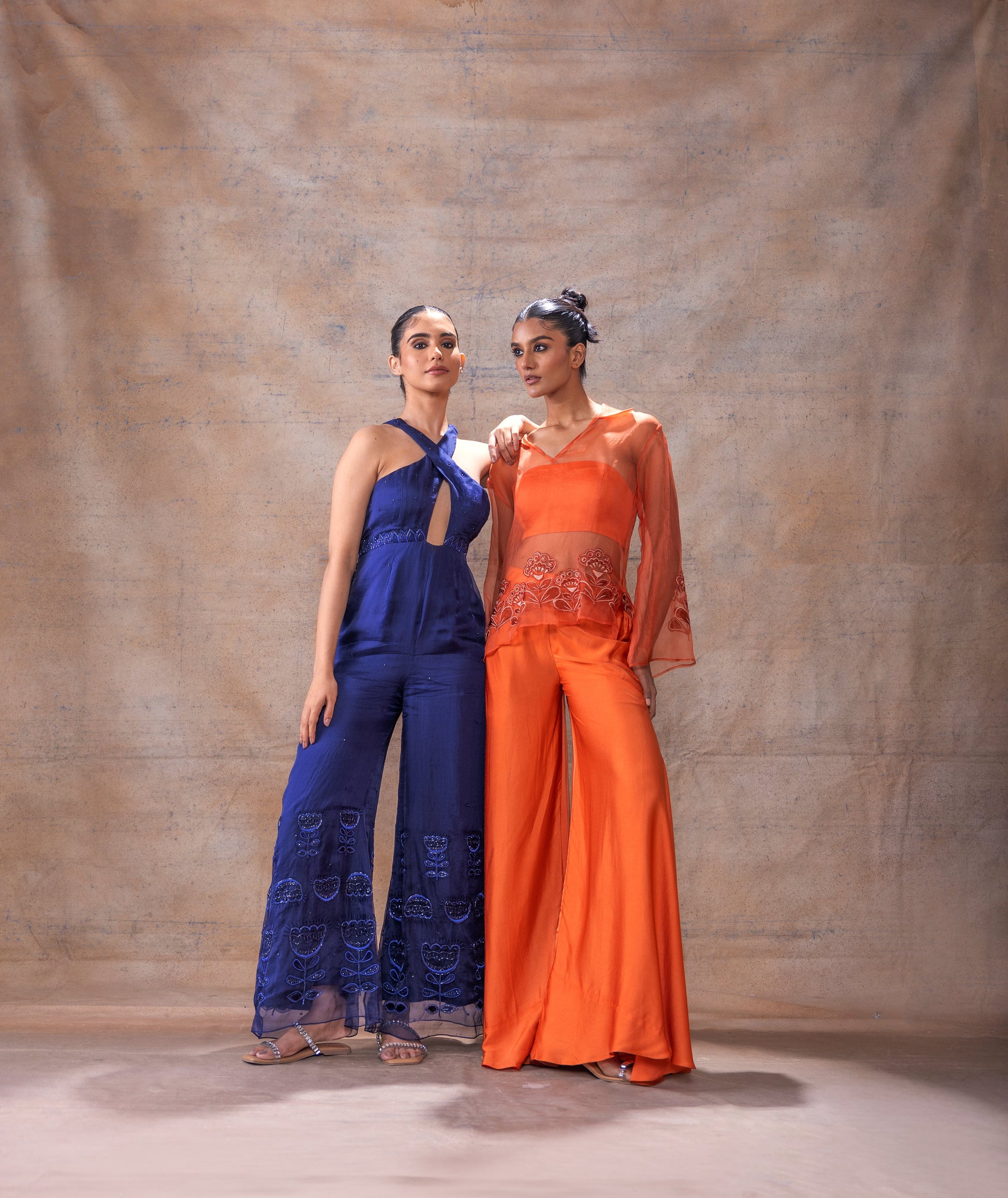 Cross Neck Jumpsuit by Akashi Clothing with Festive Collection at Kamakhyaa for sustainable fashion