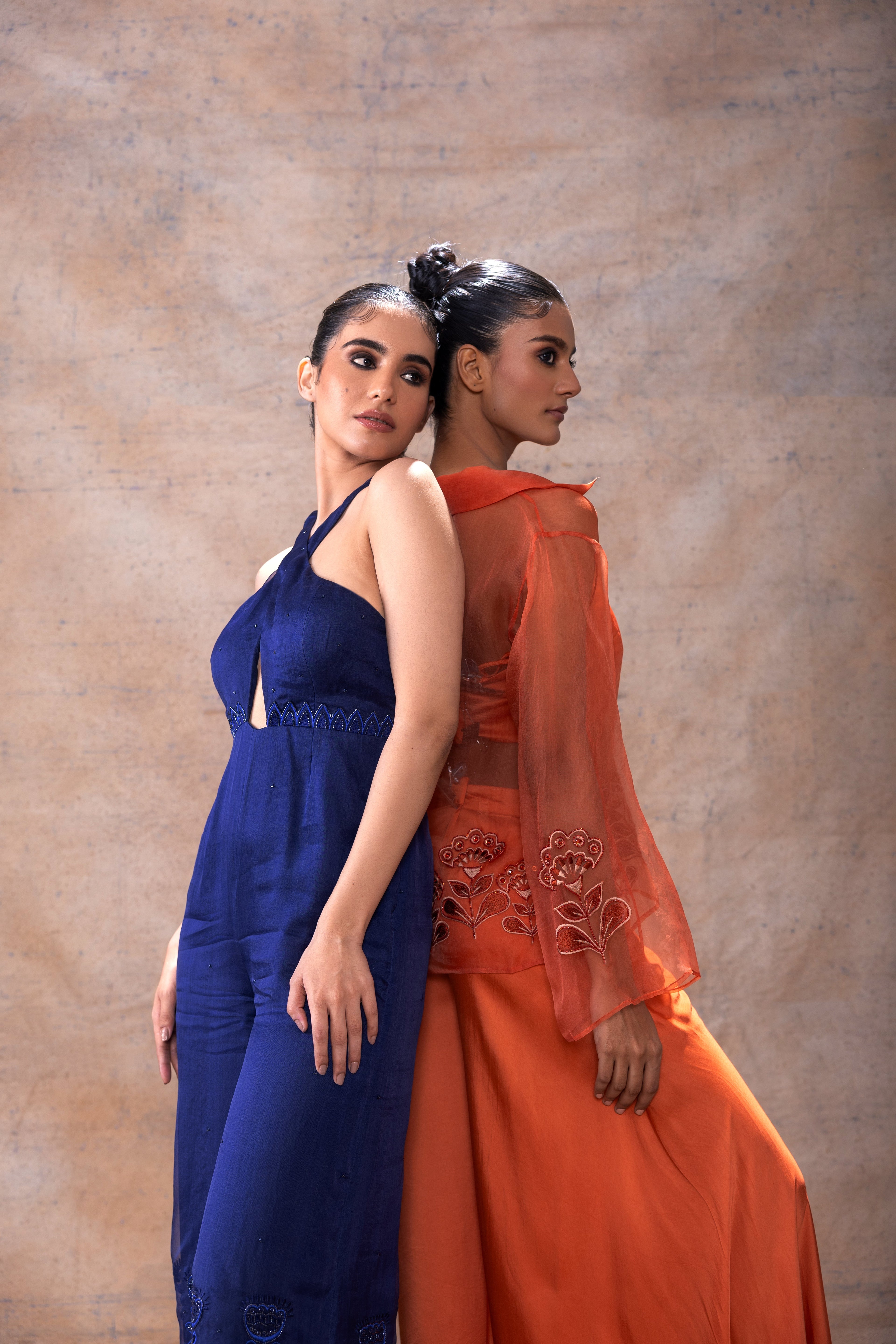 Cross Neck Jumpsuit by Akashi Clothing with Festive Collection at Kamakhyaa for sustainable fashion