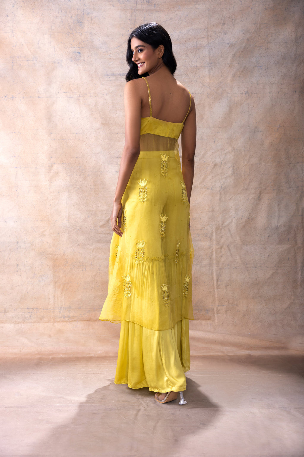 Front Slit Tunic with Sharara Pants by Akashi Clothing with Festive Collection at Kamakhyaa for sustainable fashion