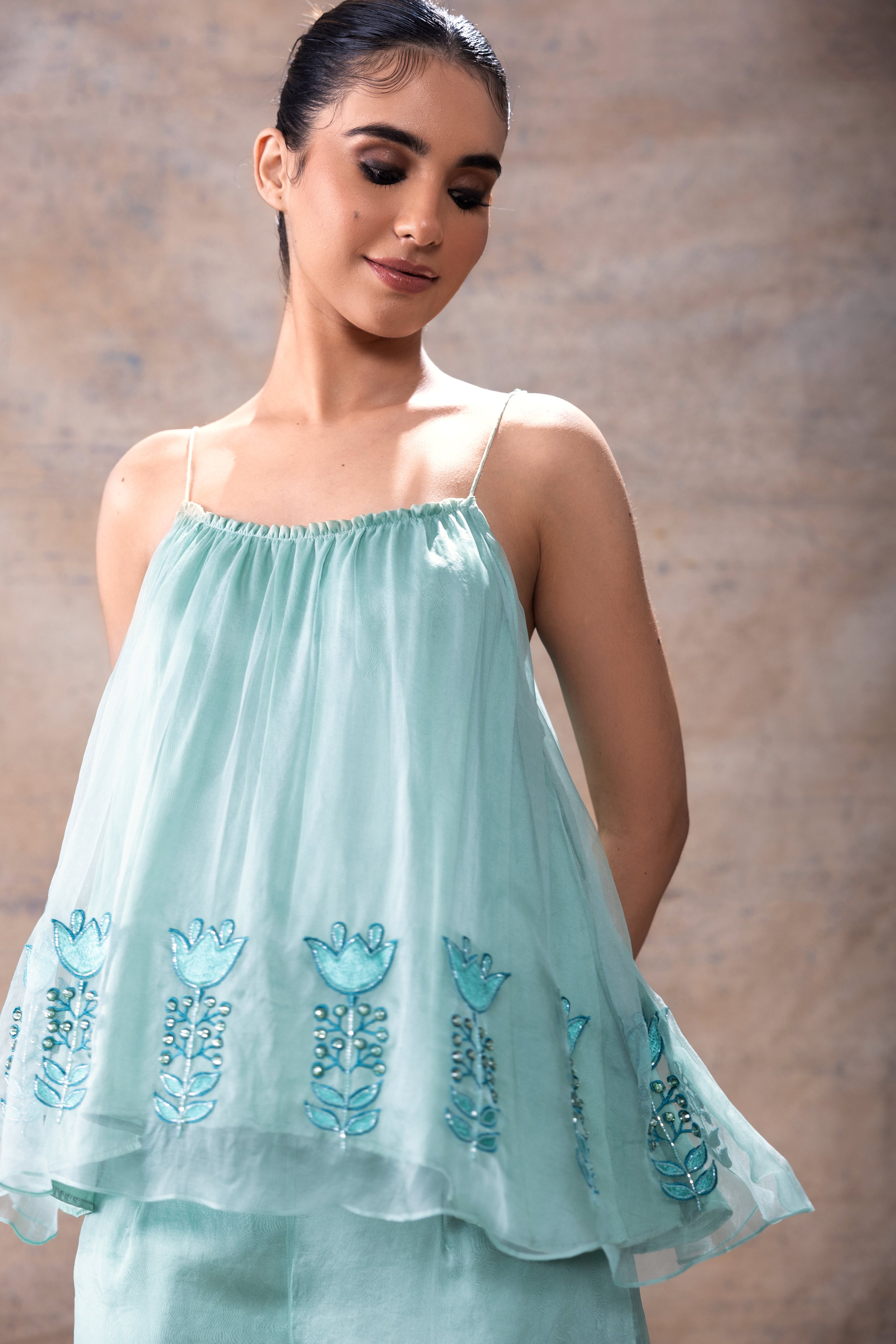 Flared Tunic Pant set by Akashi Clothing with Festive Collection at Kamakhyaa for sustainable fashion