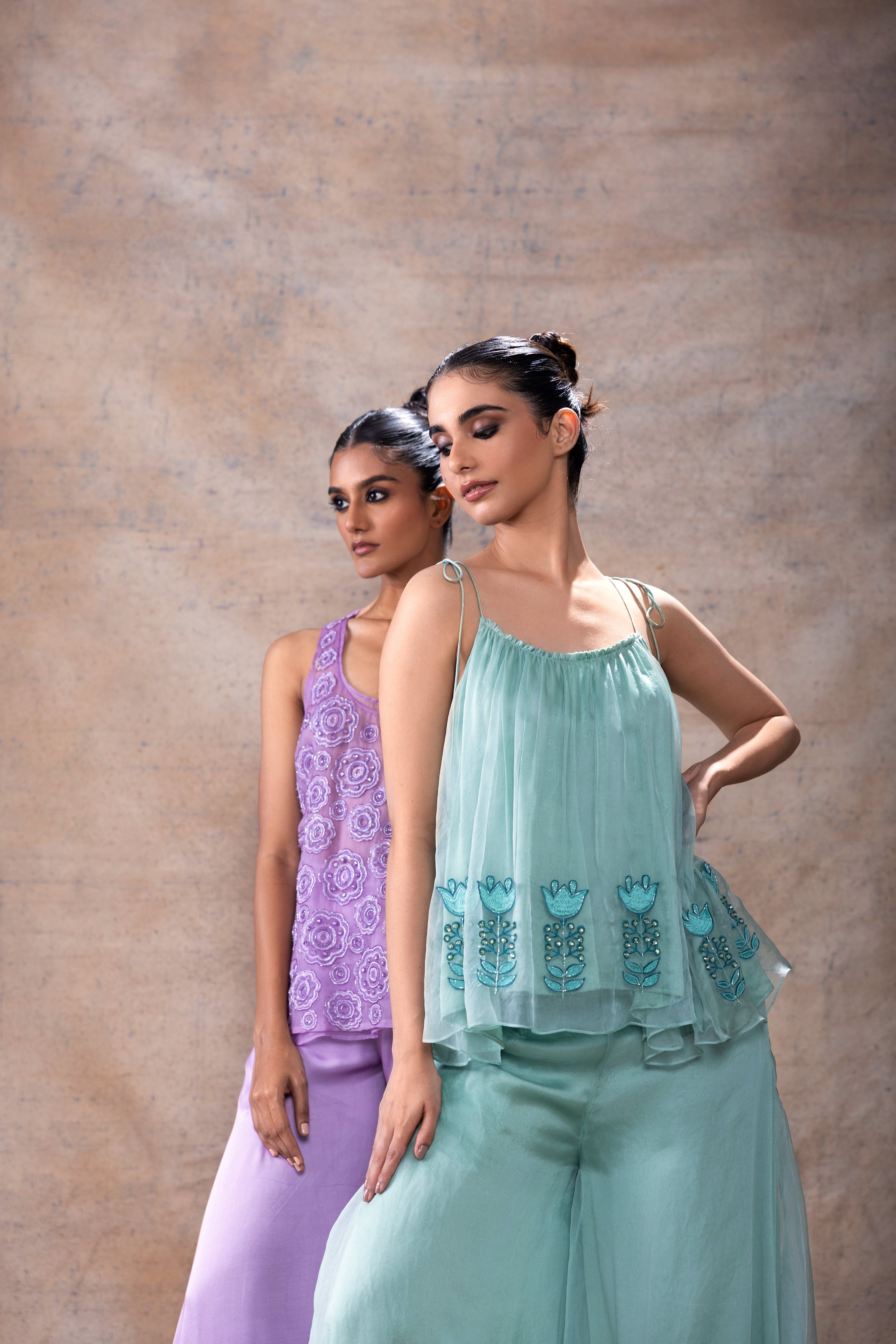 Flared Tunic Pant set by Akashi Clothing with Festive Collection at Kamakhyaa for sustainable fashion