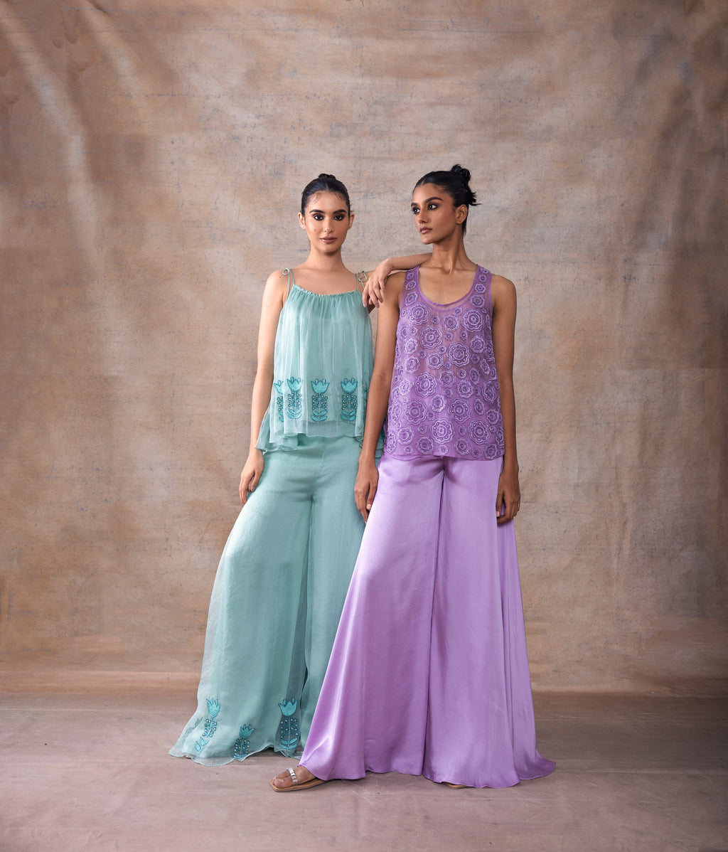 Flared Tunic Pant set by Akashi Clothing with Festive Collection at Kamakhyaa for sustainable fashion