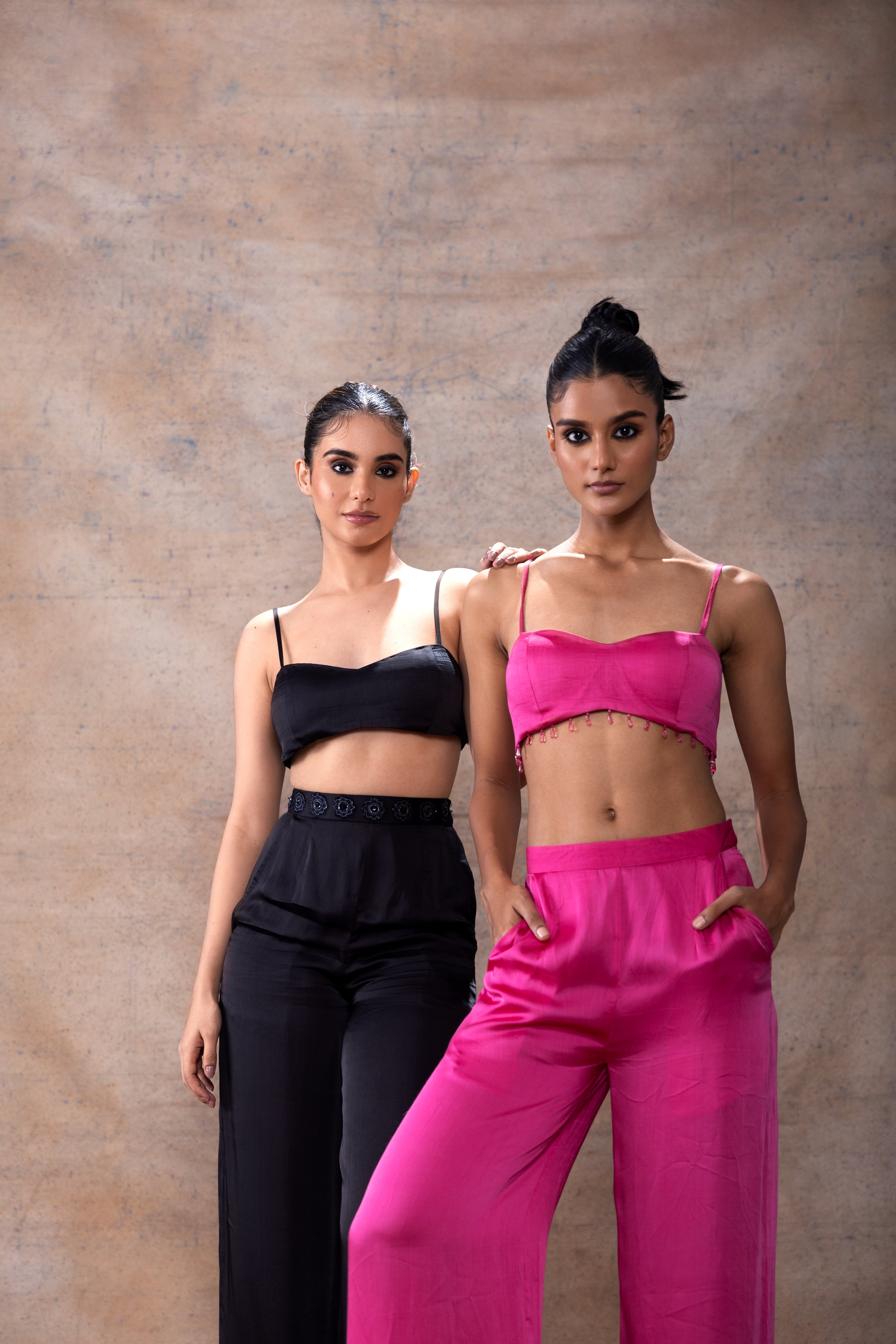 Scarf collar organza shirt set by Akashi Clothing with Festive Collection at Kamakhyaa for sustainable fashion