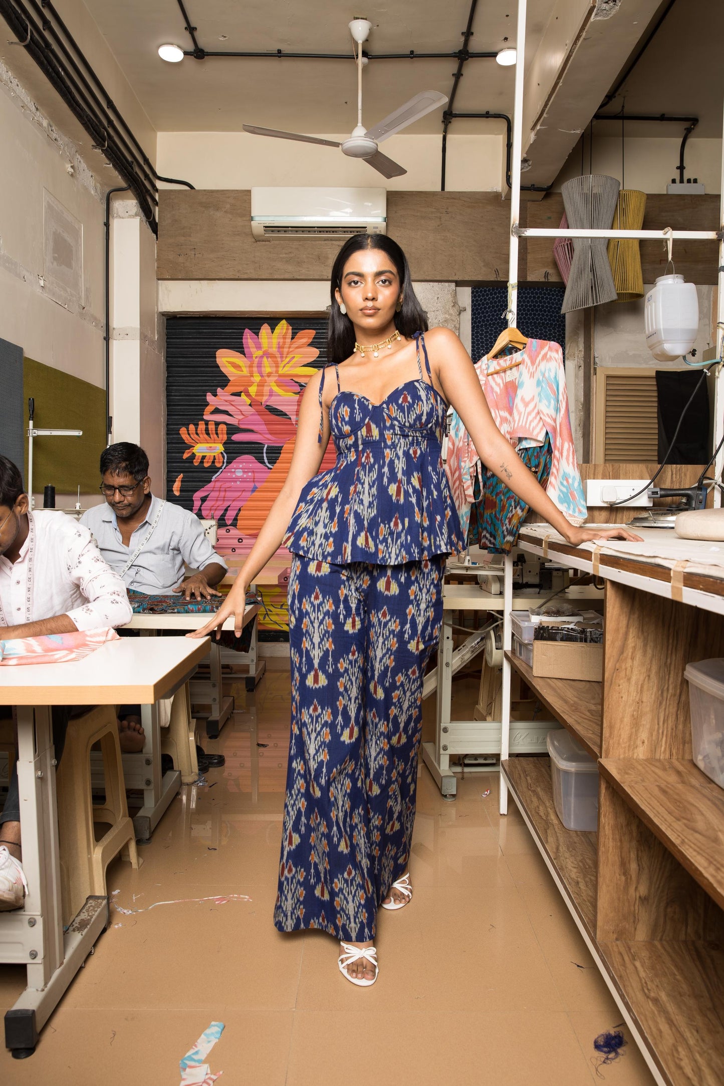 Kick & Flare Pants by Anushé Pirani with Fresh Ink by Anushe Pirani at Kamakhyaa for sustainable fashion