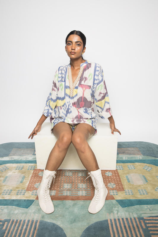 All Things Oversized Shirt by Anushé Pirani with Fresh Ink by Anushe Pirani at Kamakhyaa for sustainable fashion