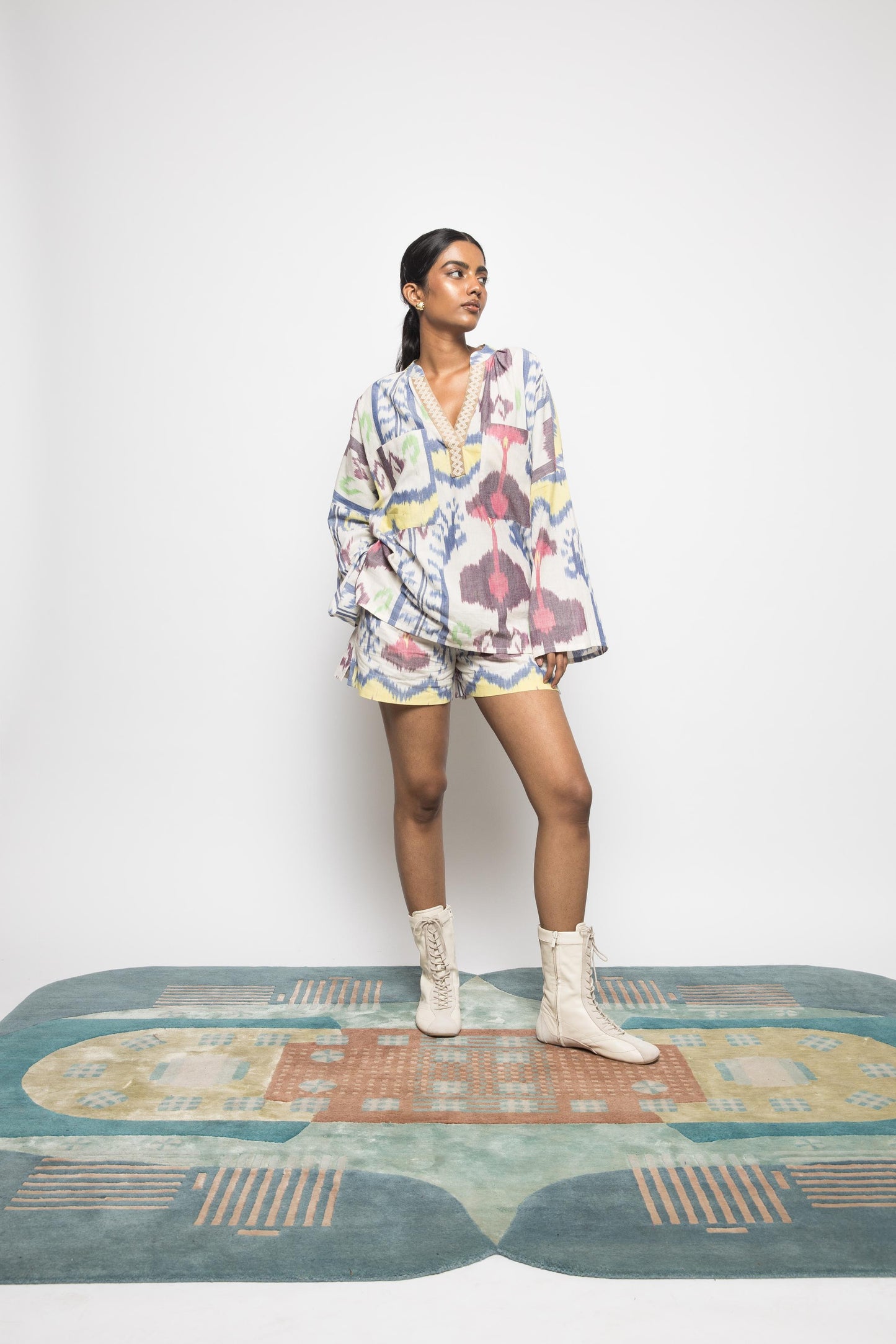 All Things Oversized Shirt by Anushé Pirani with Fresh Ink by Anushe Pirani at Kamakhyaa for sustainable fashion