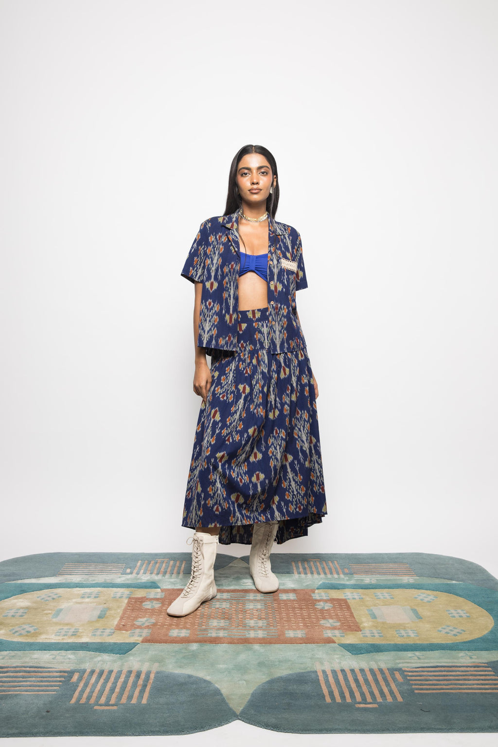 Boxy Breeze Shirt by Anushé Pirani with Fresh Ink by Anushe Pirani at Kamakhyaa for sustainable fashion