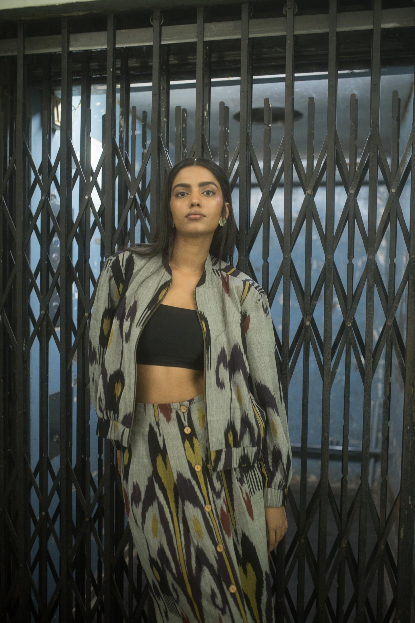 Laid-Back Bomber by Anushé Pirani with Fresh Ink by Anushe Pirani at Kamakhyaa for sustainable fashion