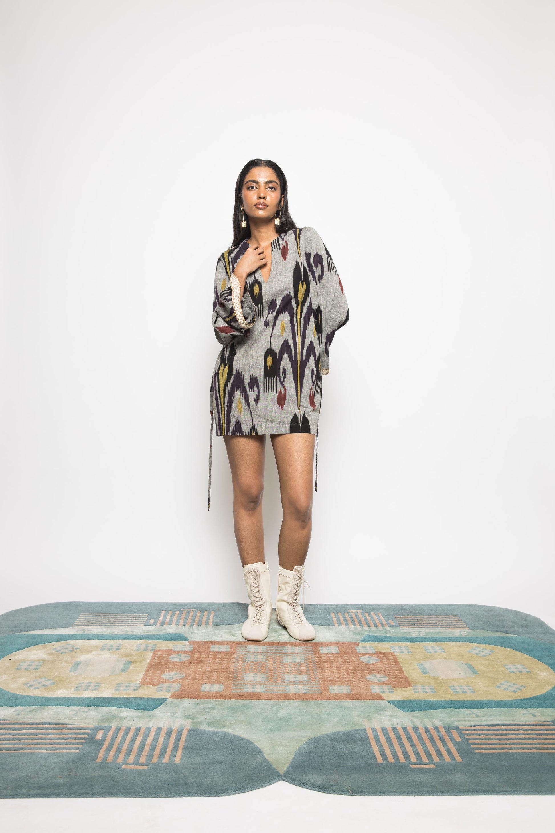 Belted Holiday Mini by Anushé Pirani with Fresh Ink by Anushe Pirani at Kamakhyaa for sustainable fashion