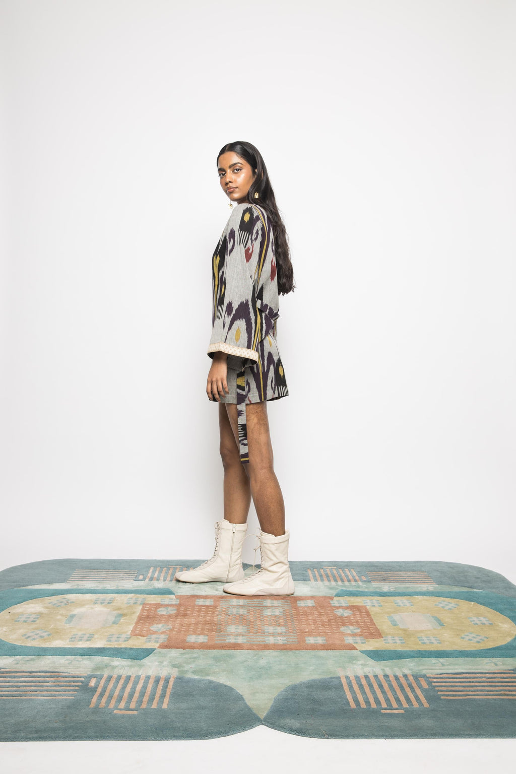 Belted Holiday Mini by Anushé Pirani with Fresh Ink by Anushe Pirani at Kamakhyaa for sustainable fashion