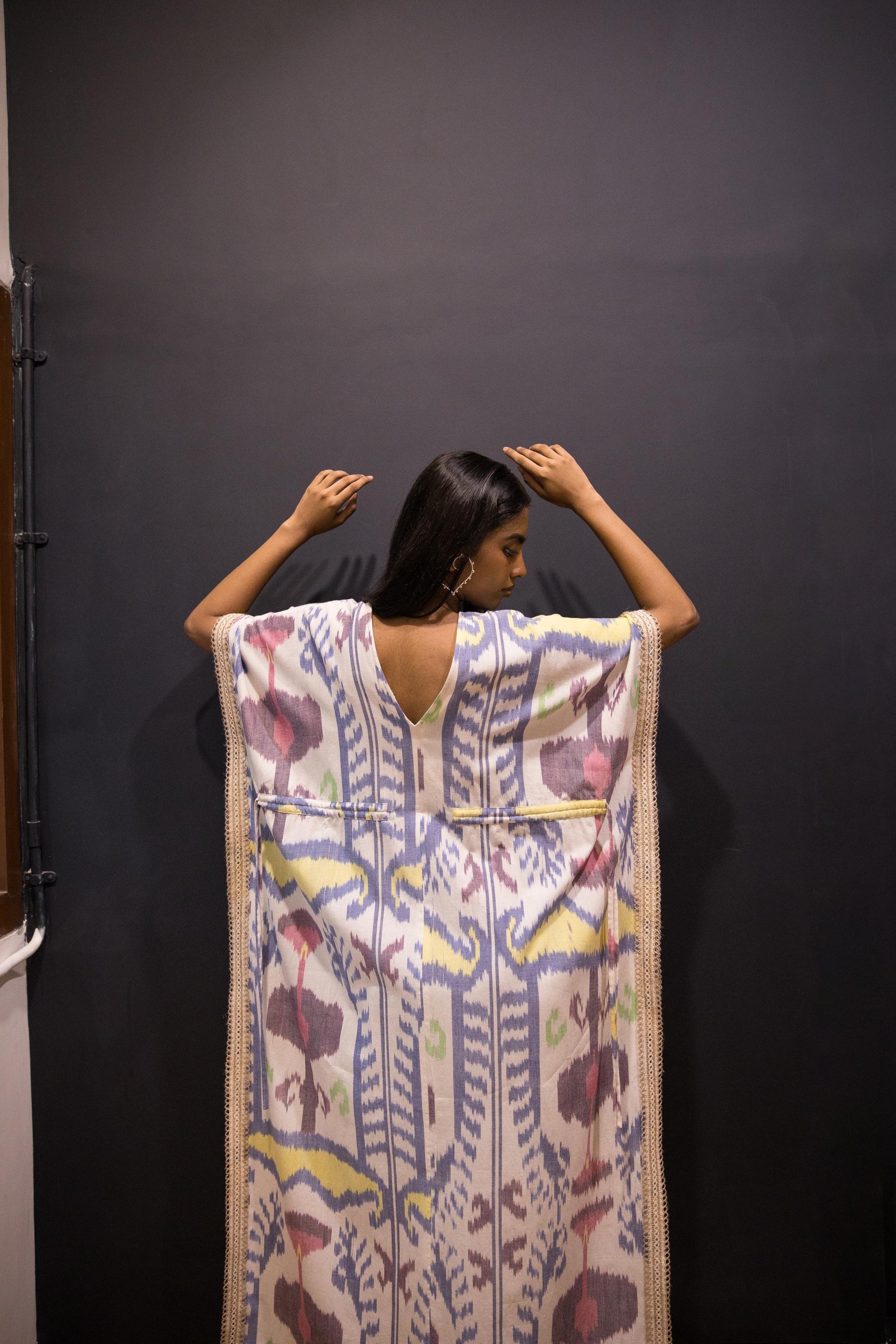 Island Breeze Kaftan by Anushé Pirani with Fresh Ink by Anushe Pirani at Kamakhyaa for sustainable fashion