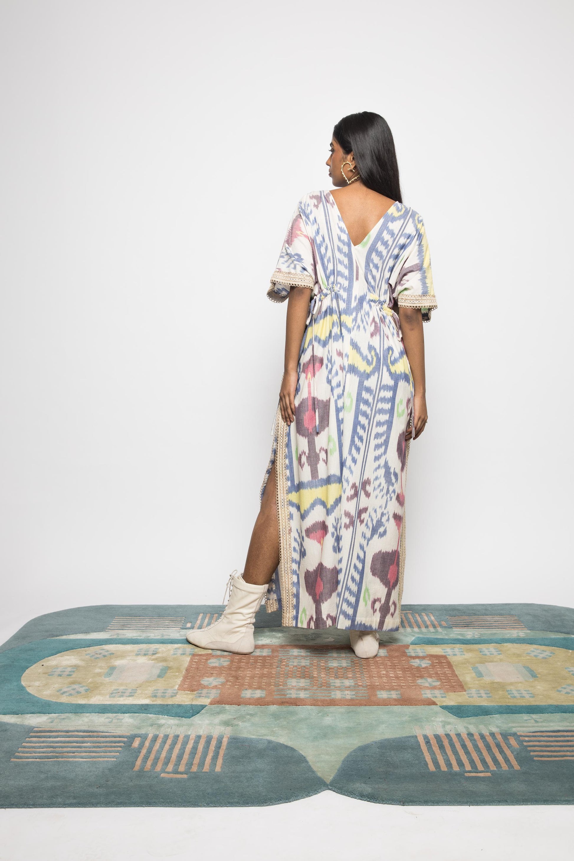 Island Breeze Kaftan by Anushé Pirani with Fresh Ink by Anushe Pirani at Kamakhyaa for sustainable fashion