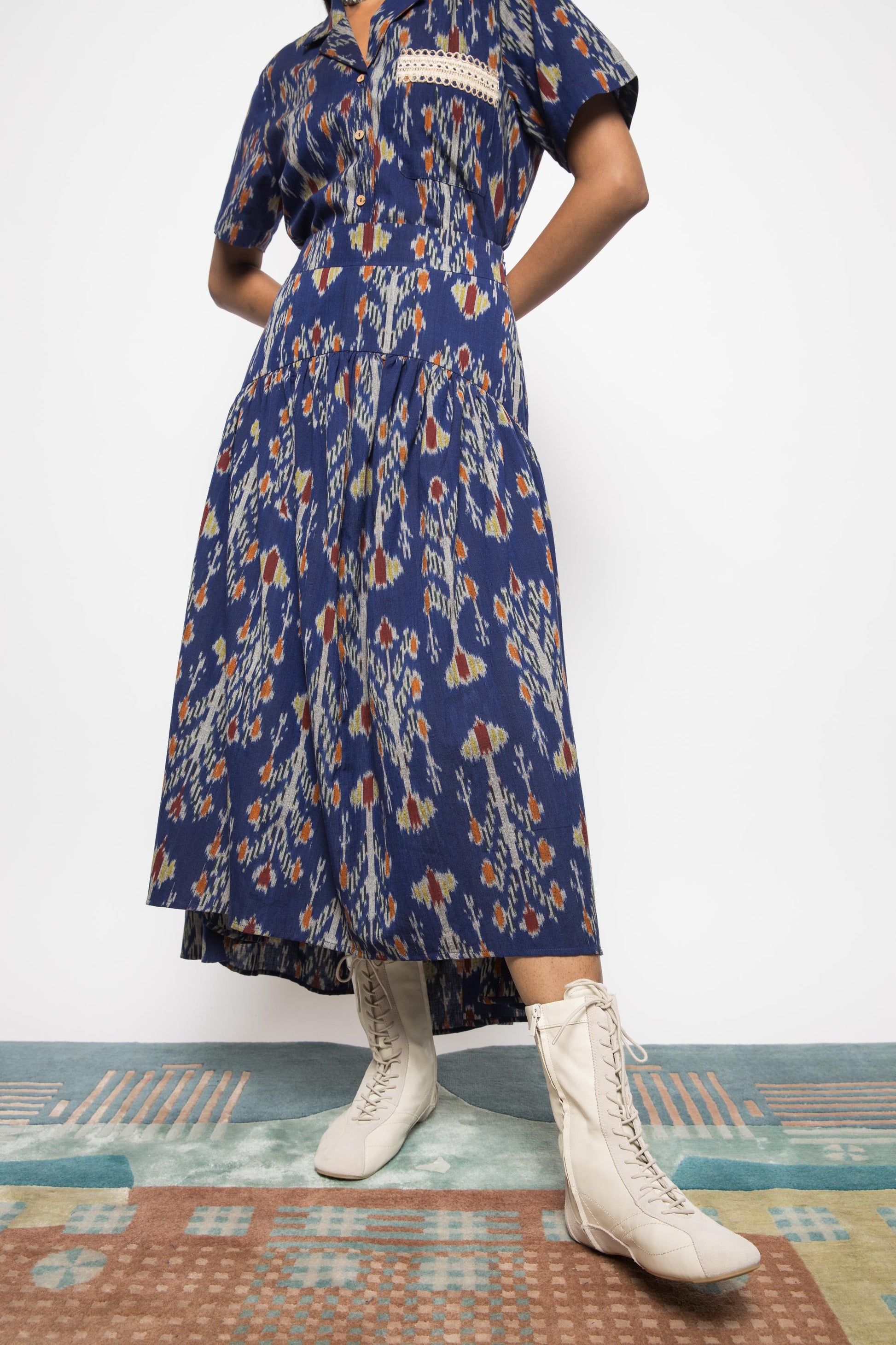 Swing & Sway Skirt by Anushé Pirani with Fresh Ink by Anushe Pirani at Kamakhyaa for sustainable fashion