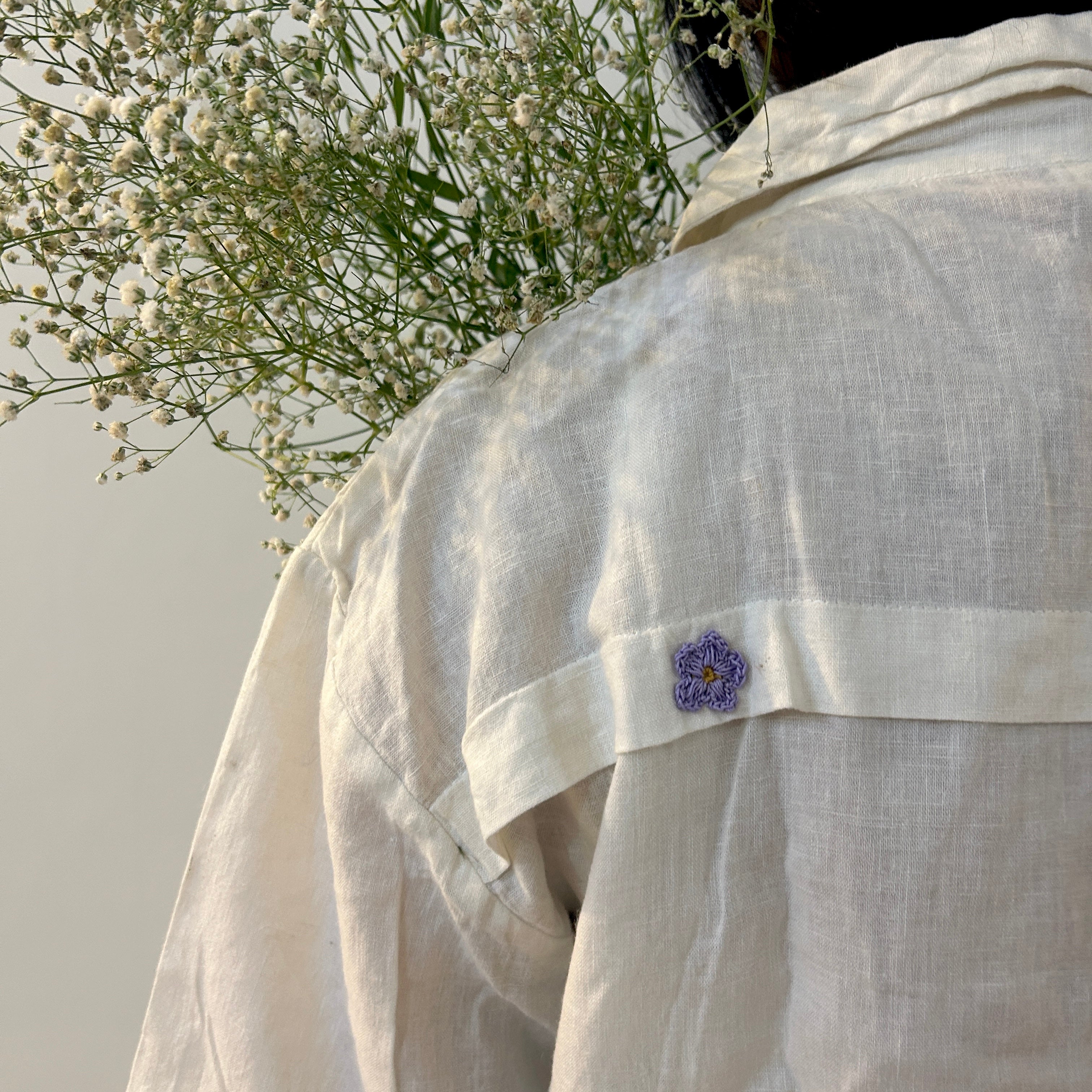 White Serene Stich Linen Shirt & Trouser Set by Ikriit'm with Linen at Kamakhyaa for sustainable fashion