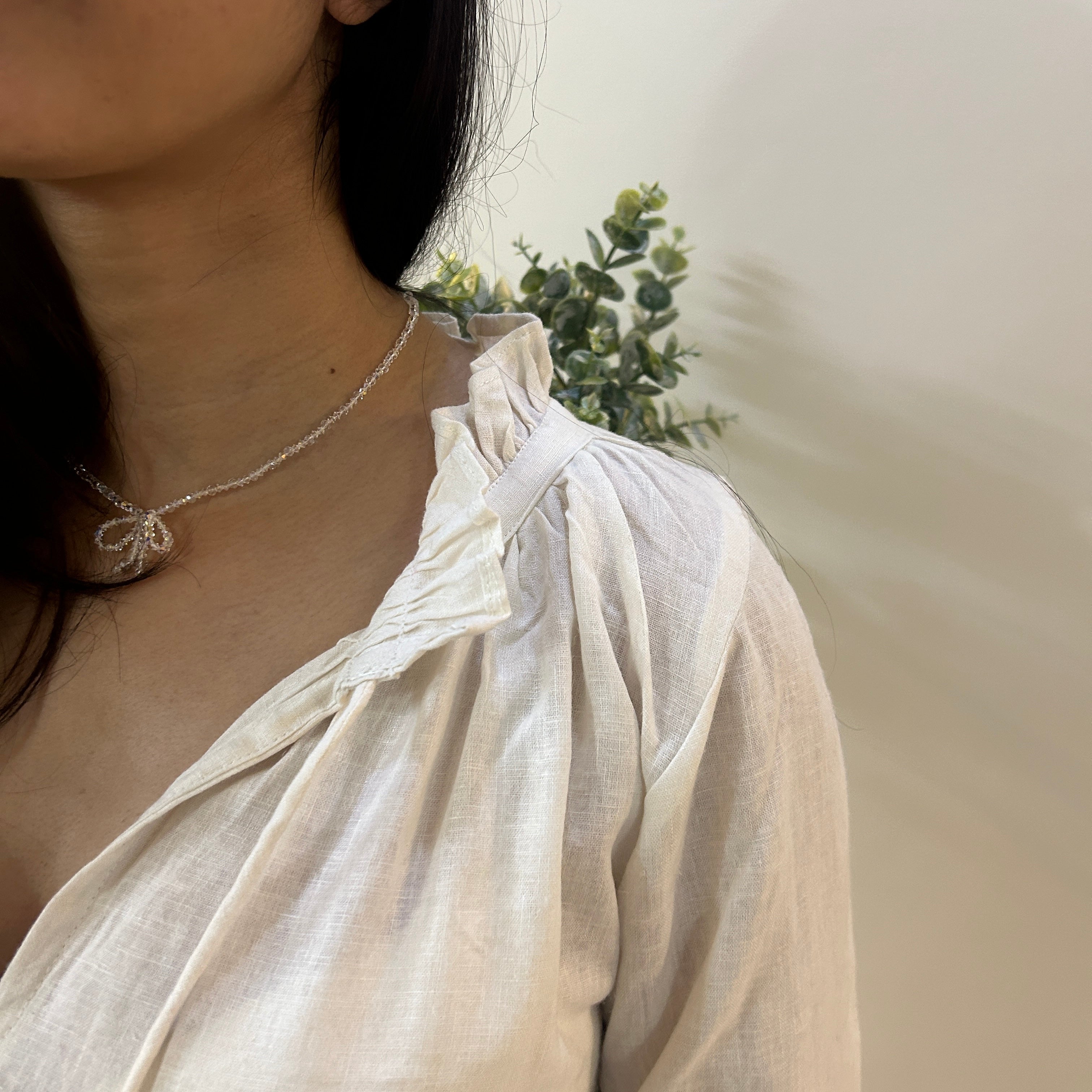 White Serene Stich Linen Top by Ikriit'm with Linen at Kamakhyaa for sustainable fashion